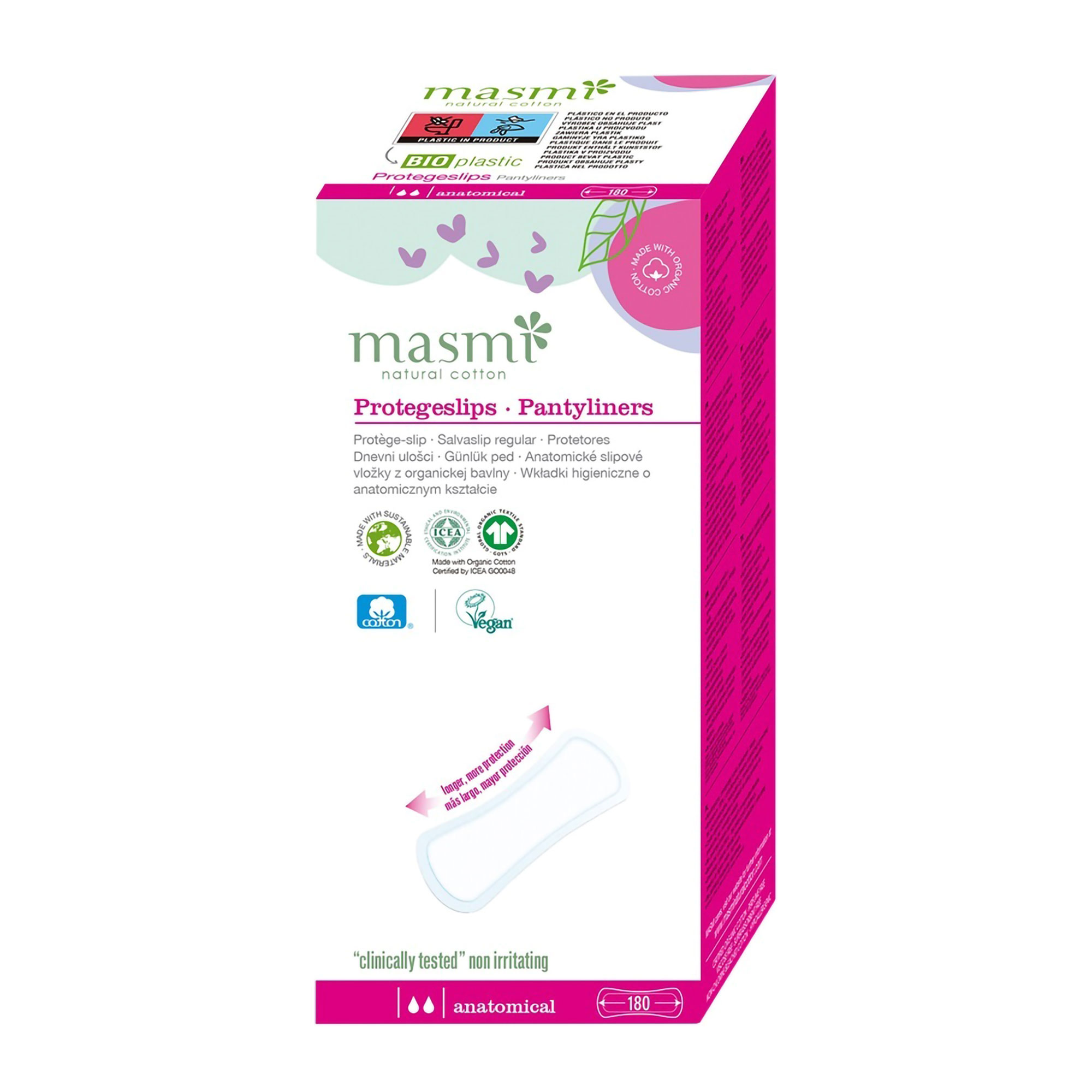 Щоденні гігієнічні прокладки Masmi Natural Cotton Anatomical, 24 шт