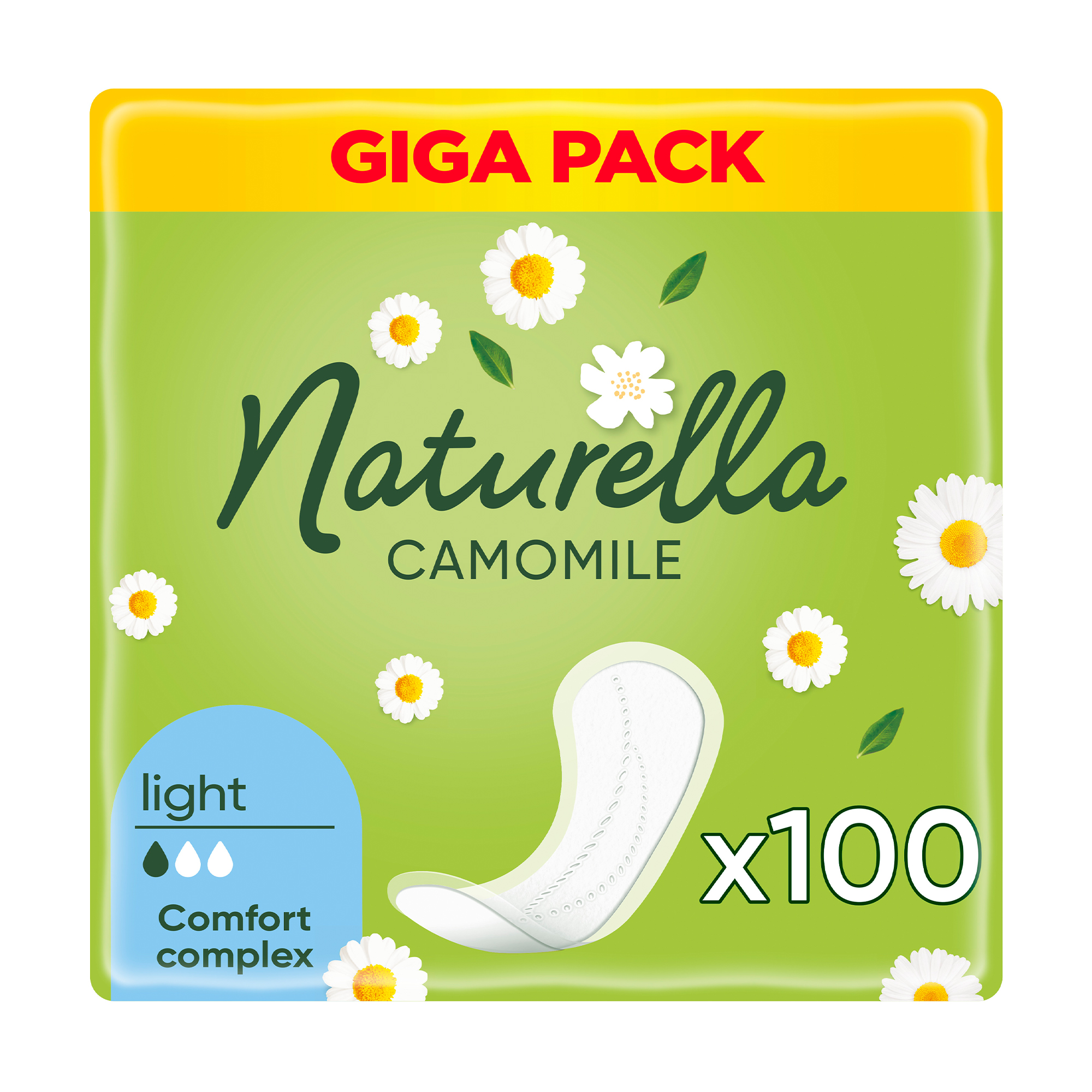 Щоденні прокладки NATURELLA Camomile Light, 100 шт