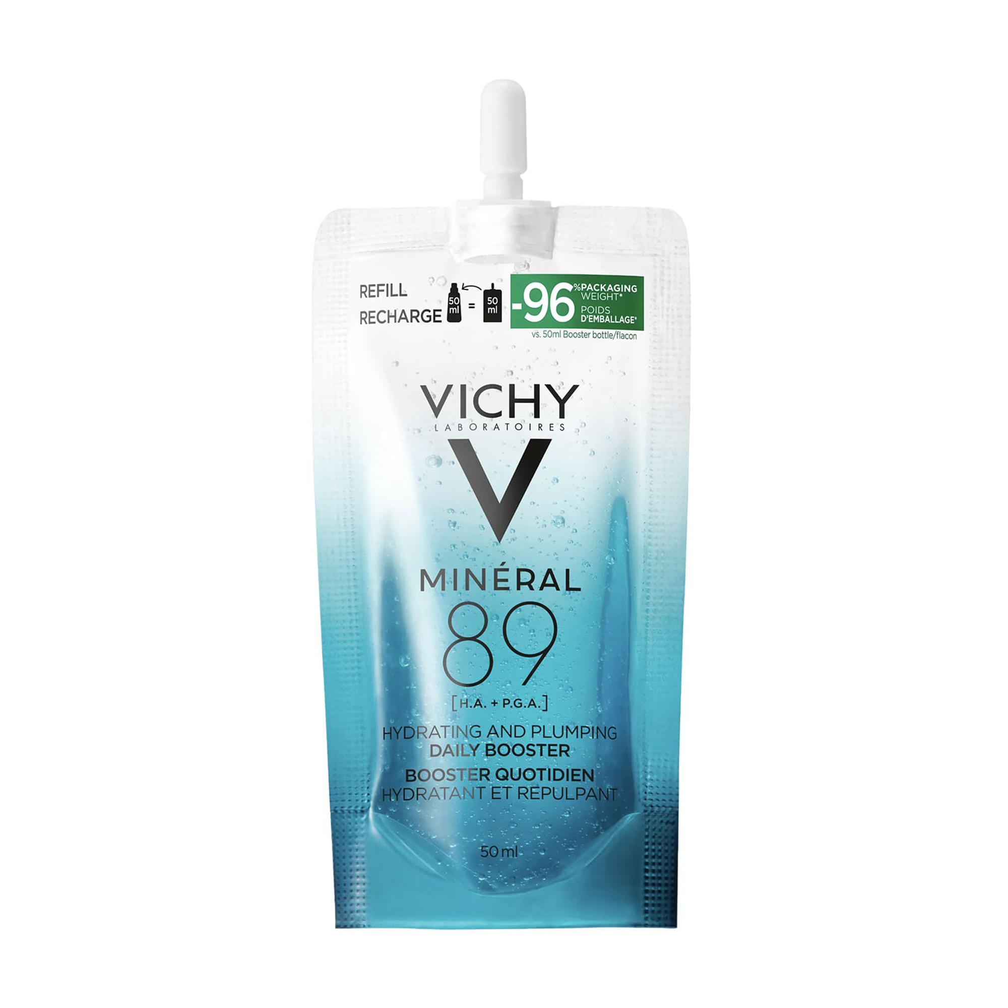 Щоденний гель-бустер для обличчя Vichy Mineral 89 Hydrating And Plumping Daily Booster, 50 мл (рефіл)
