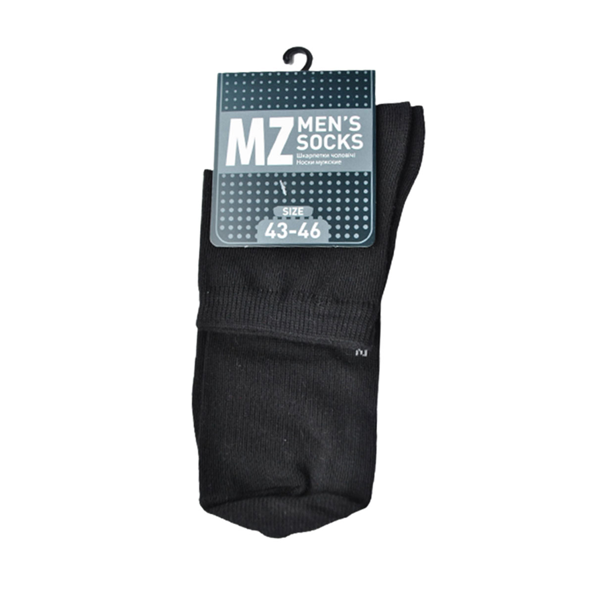Шкарпетки чоловічі Modna Zona RT1311-003 середні, демісезоні, чорні, розмір 43-46