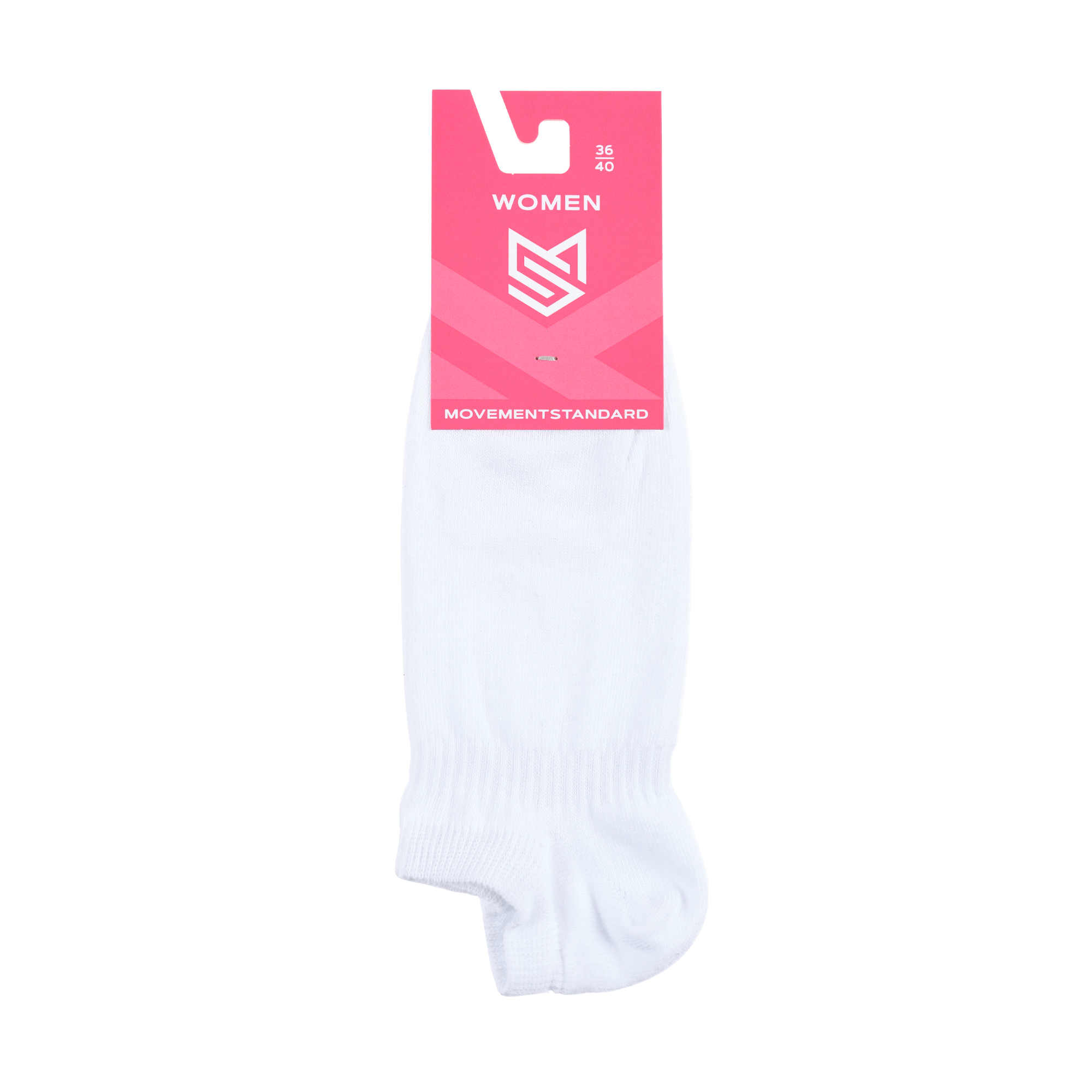 Шкарпетки жіночі MovementStandard M0101 ультракороткі, 00 білі, розмір 36-40