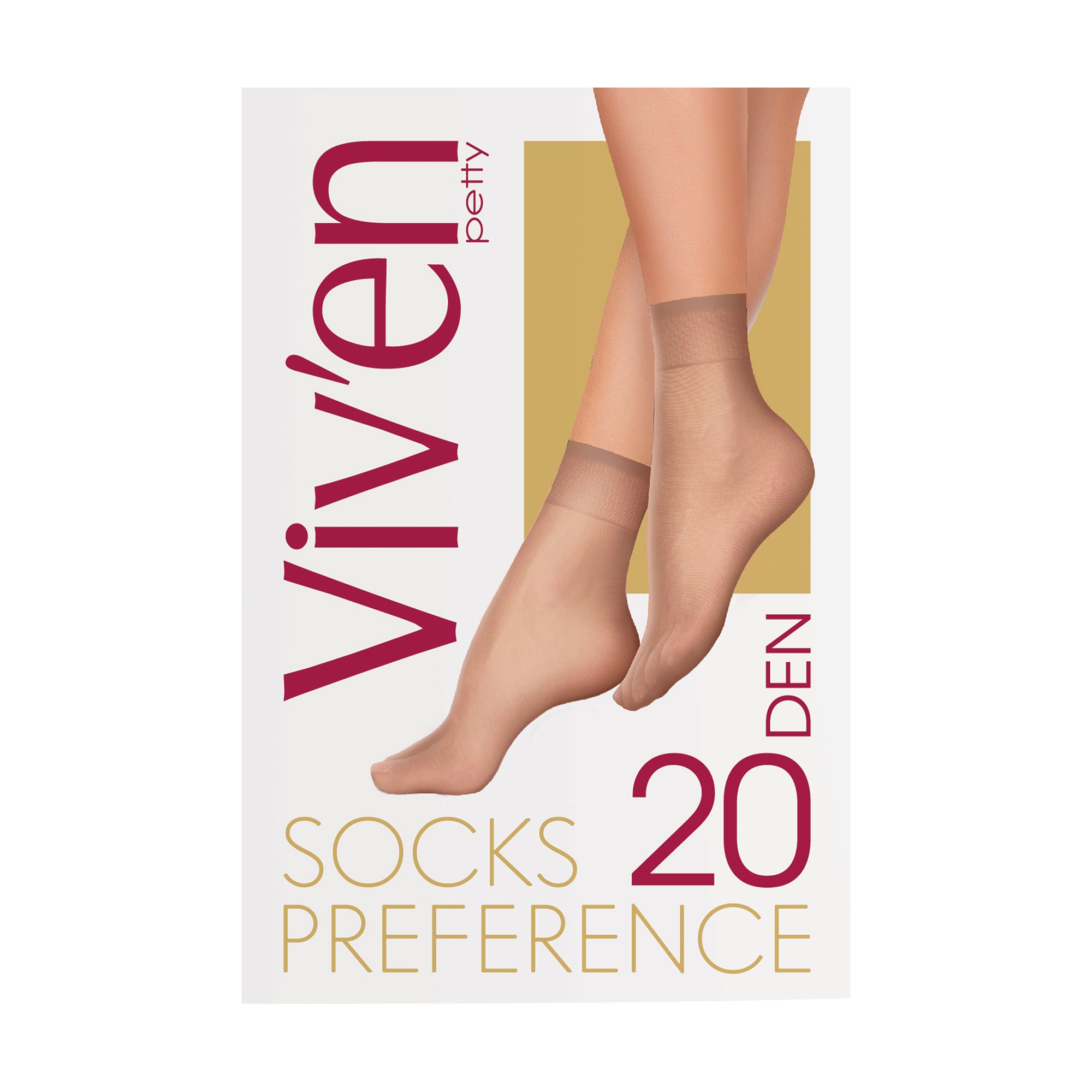Шкарпетки жіночі Viv'en petty Preference Socks, 20 DEN, бежеві, 2 пари