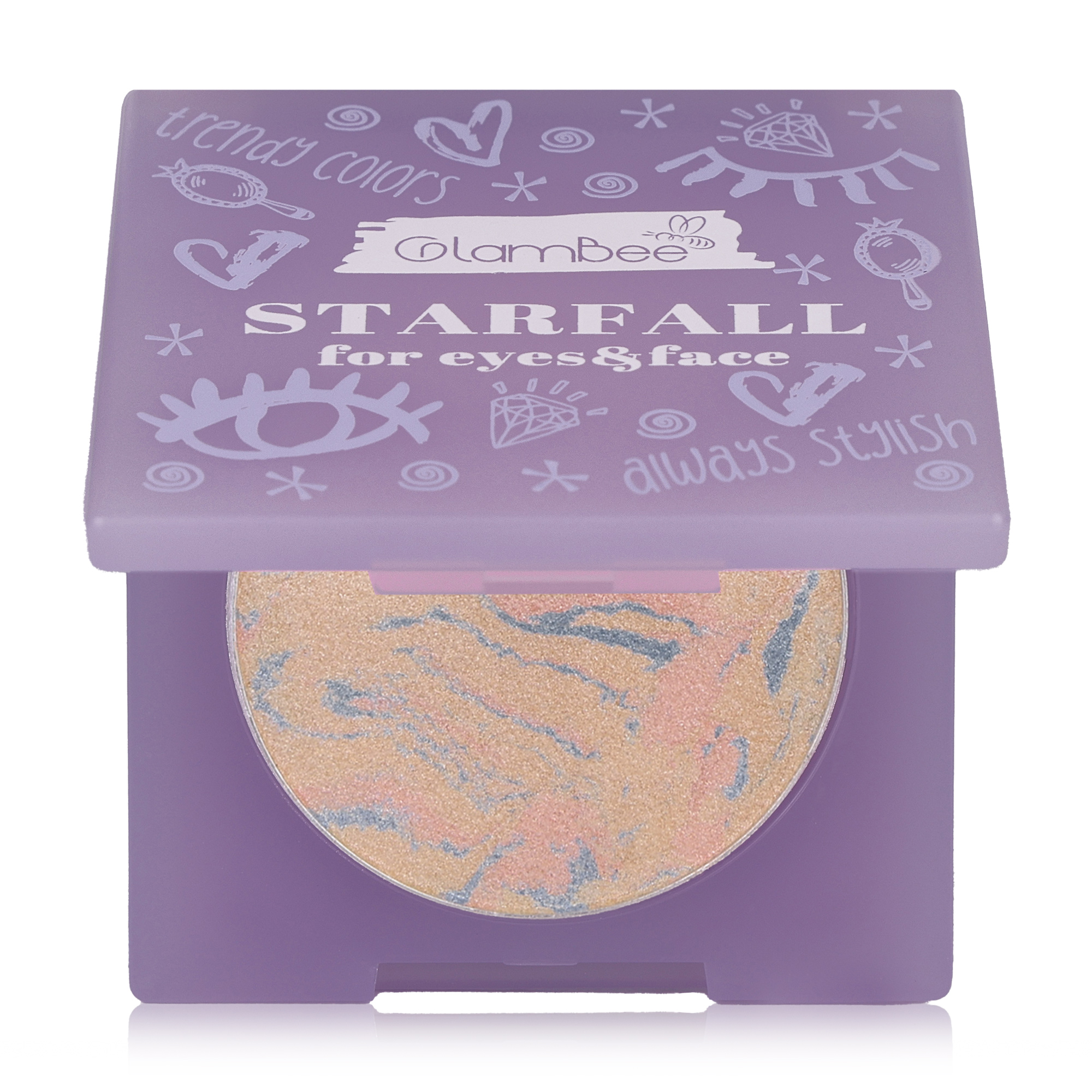 Шимер для очей та обличчя GlamBee Starfall for Eyes &amp; Face, тон 03, 4 г