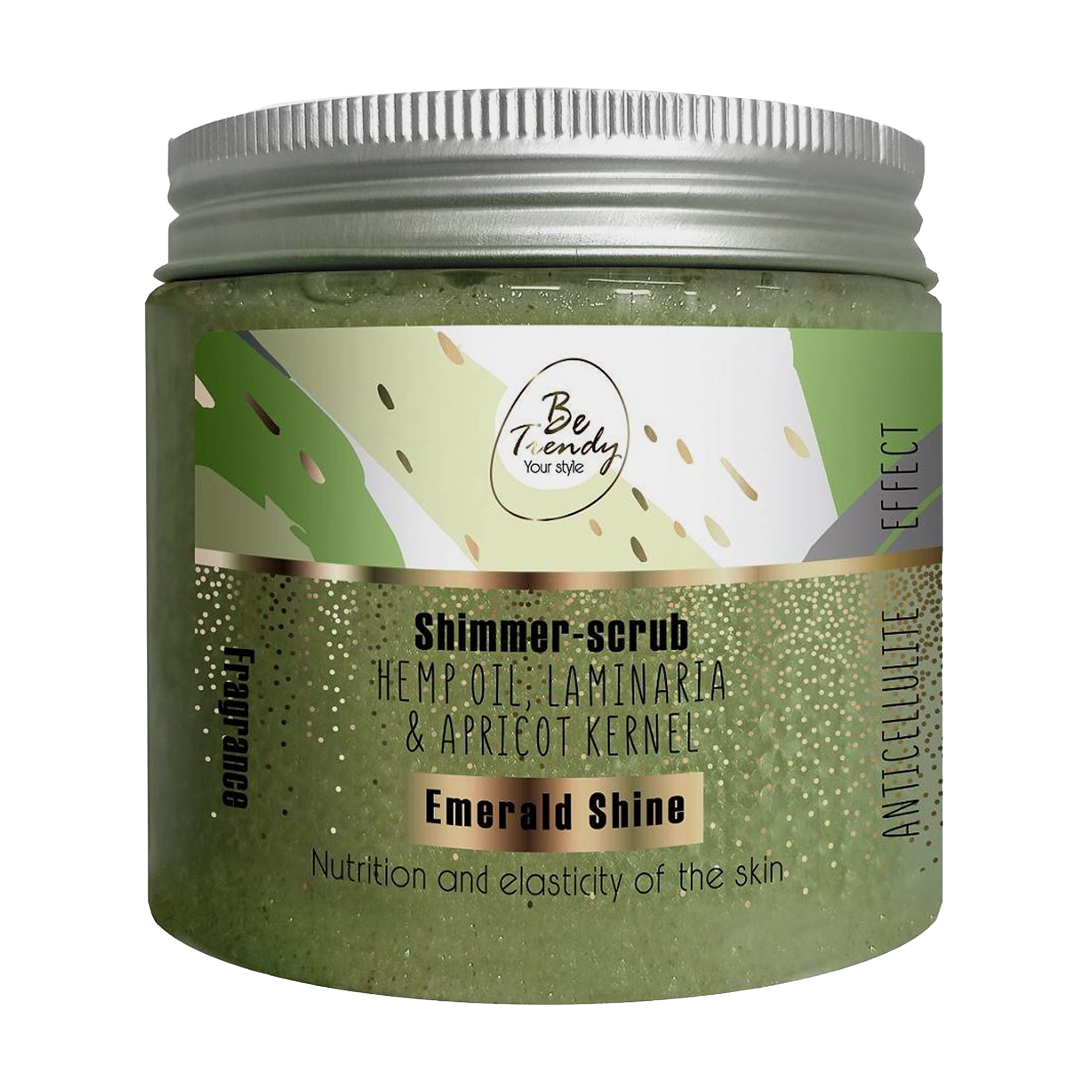 Шимер-скраб для тіла Be Trendy Shimmer Scrub Emerald Shine, 300 г