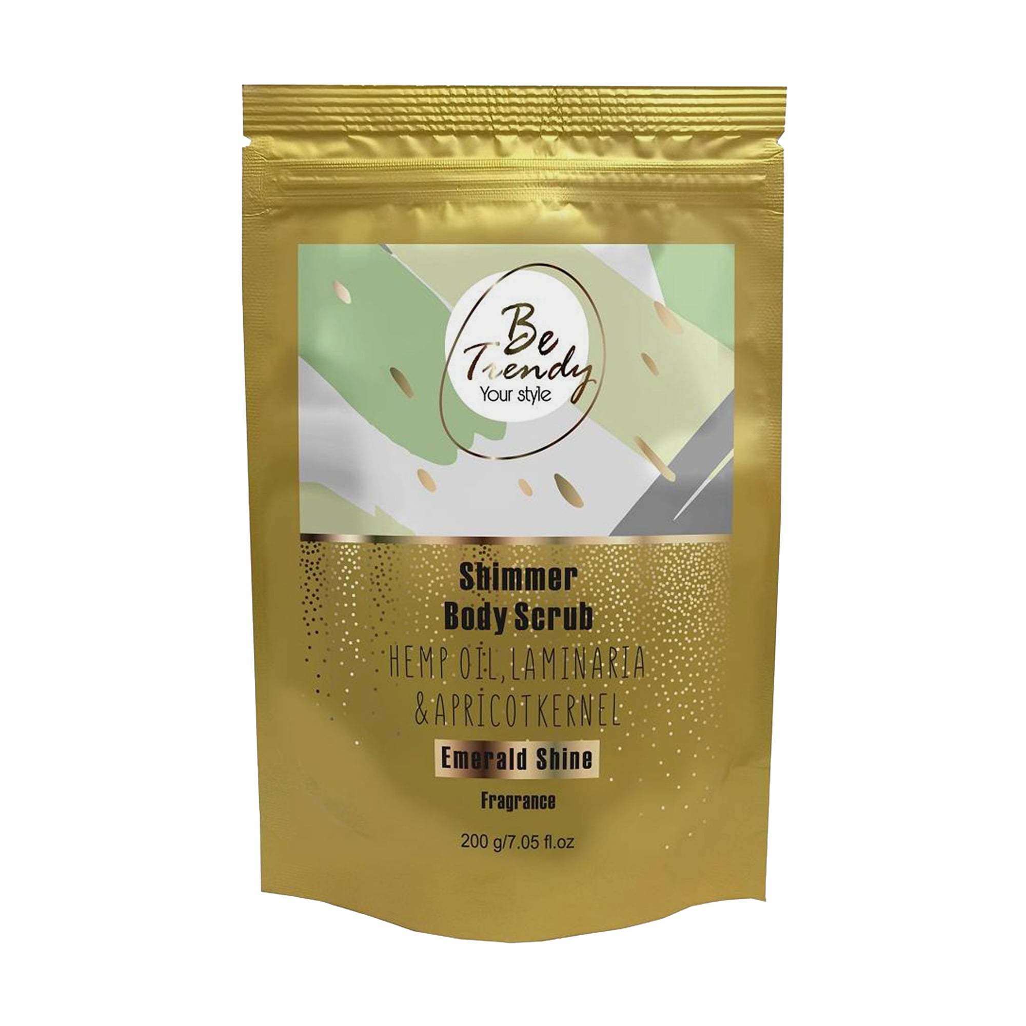 Шимер-скраб для тіла Be Trendy Shimmer Scrub Emerald Shine, 200 г