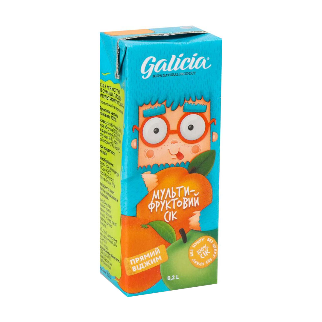Сік Galicia Мультифруктовий, 200 мл