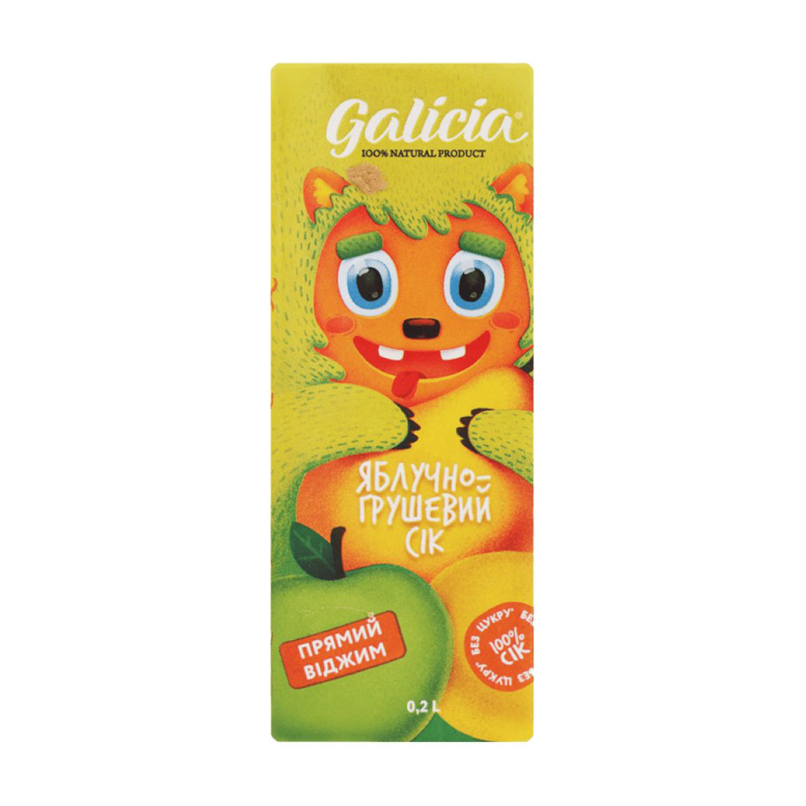 Сік Galicia Яблучно-грушевий, 200 мл
