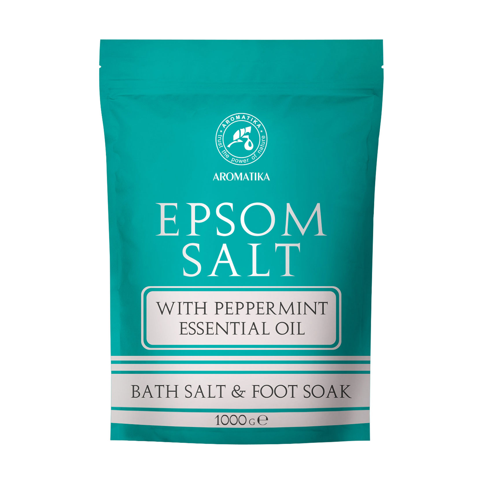 Сіль для ванни Ароматика Epsom Salt з ефірною олією перцевої м'яти, 1 кг