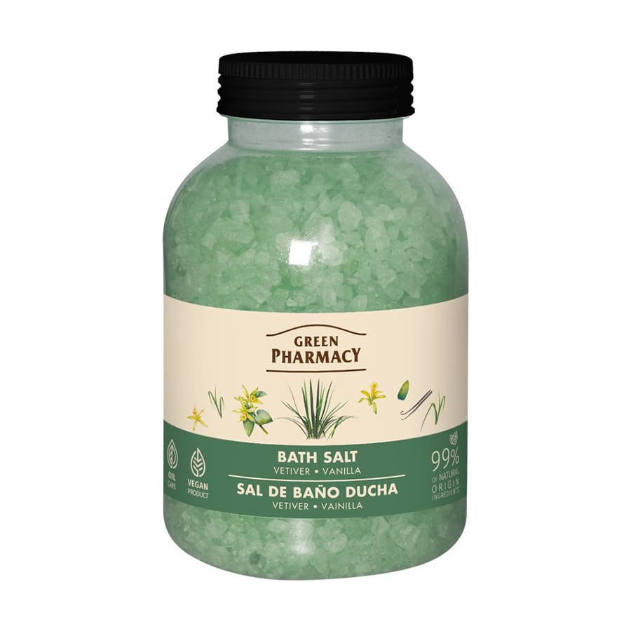 Сіль для ванни Green Pharmacy Ветивер та ваніль, 1 кг
