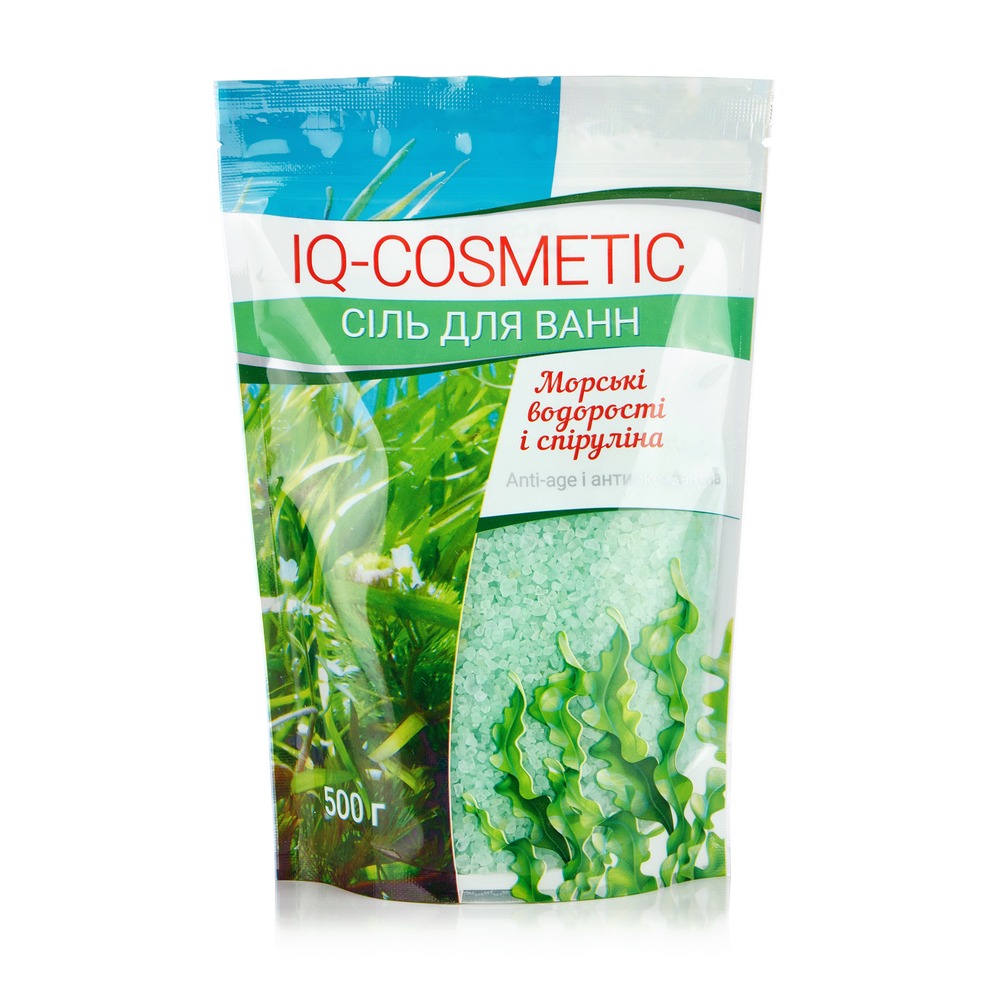 Сіль для ванни IQ Cosmetic Морські водорості і спіруліна, 500 г