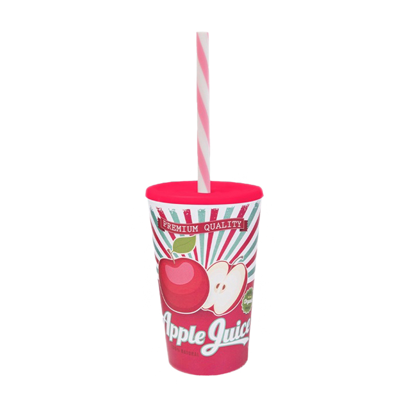 Склянка з трубочкою Herevin Apple Juice, 650 мл (161948-026)