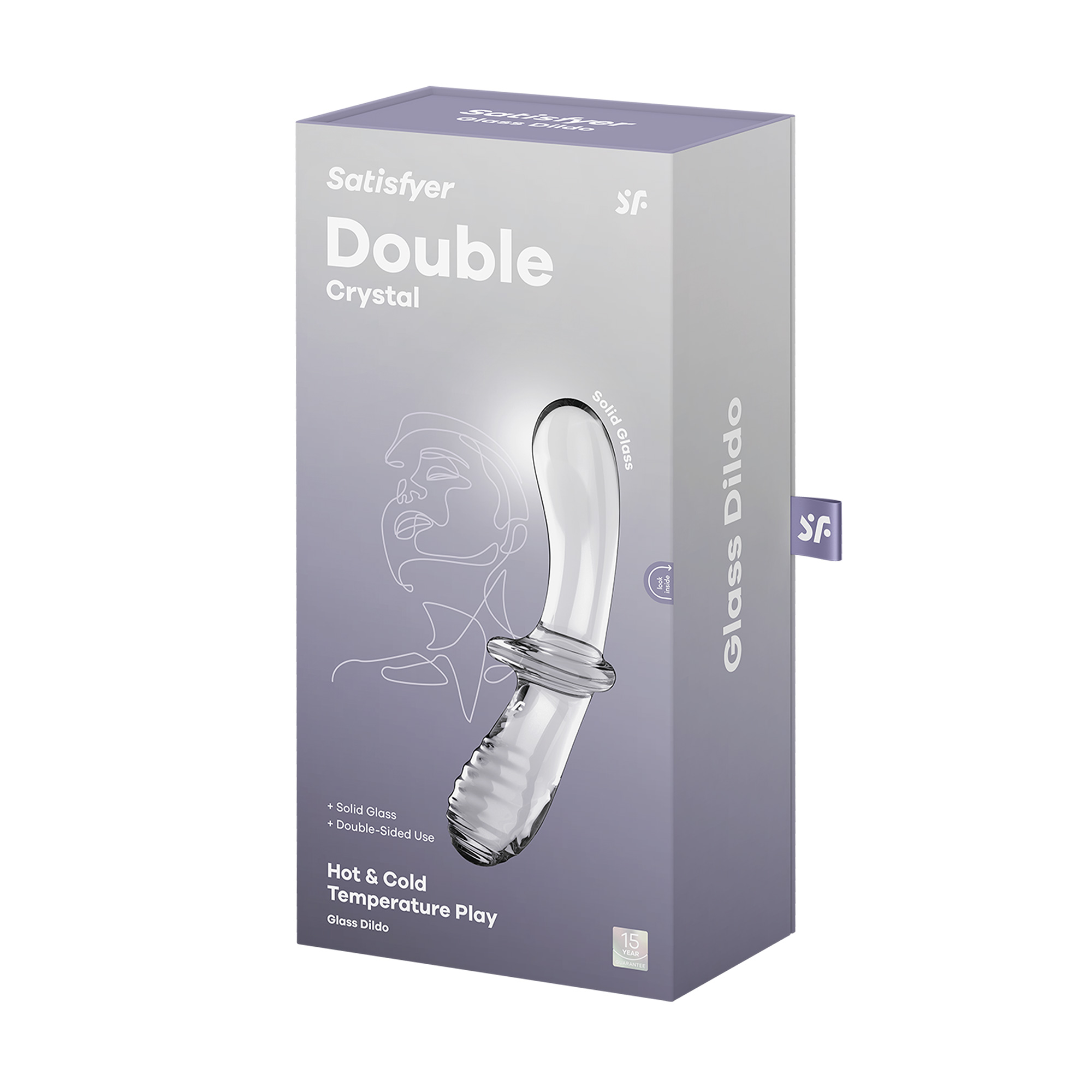 Скляний фалоімітатор Satisfyer Double Crystal Glass Dildo прозорий, 1 шт