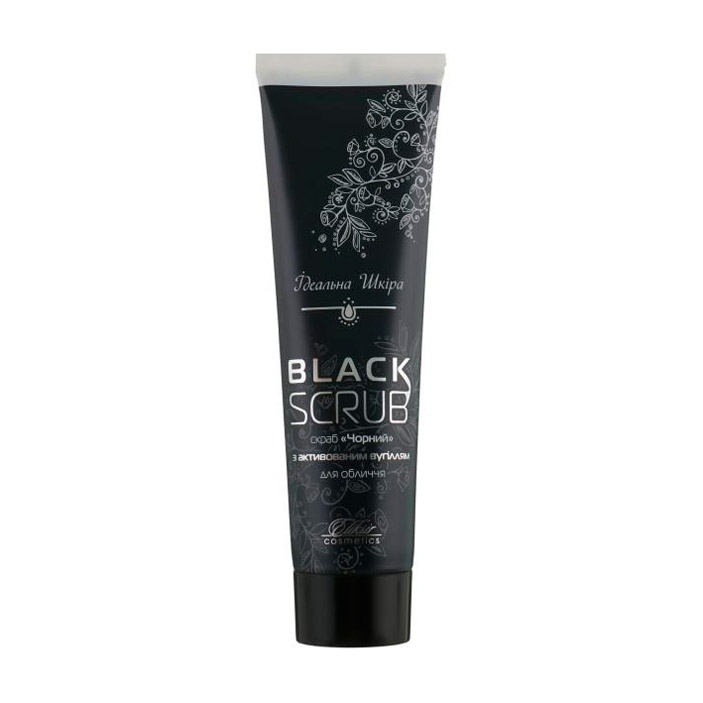 Скраб для обличчя Еліксір Чорний Black Scrub з активованим вугіллям, 100 мл