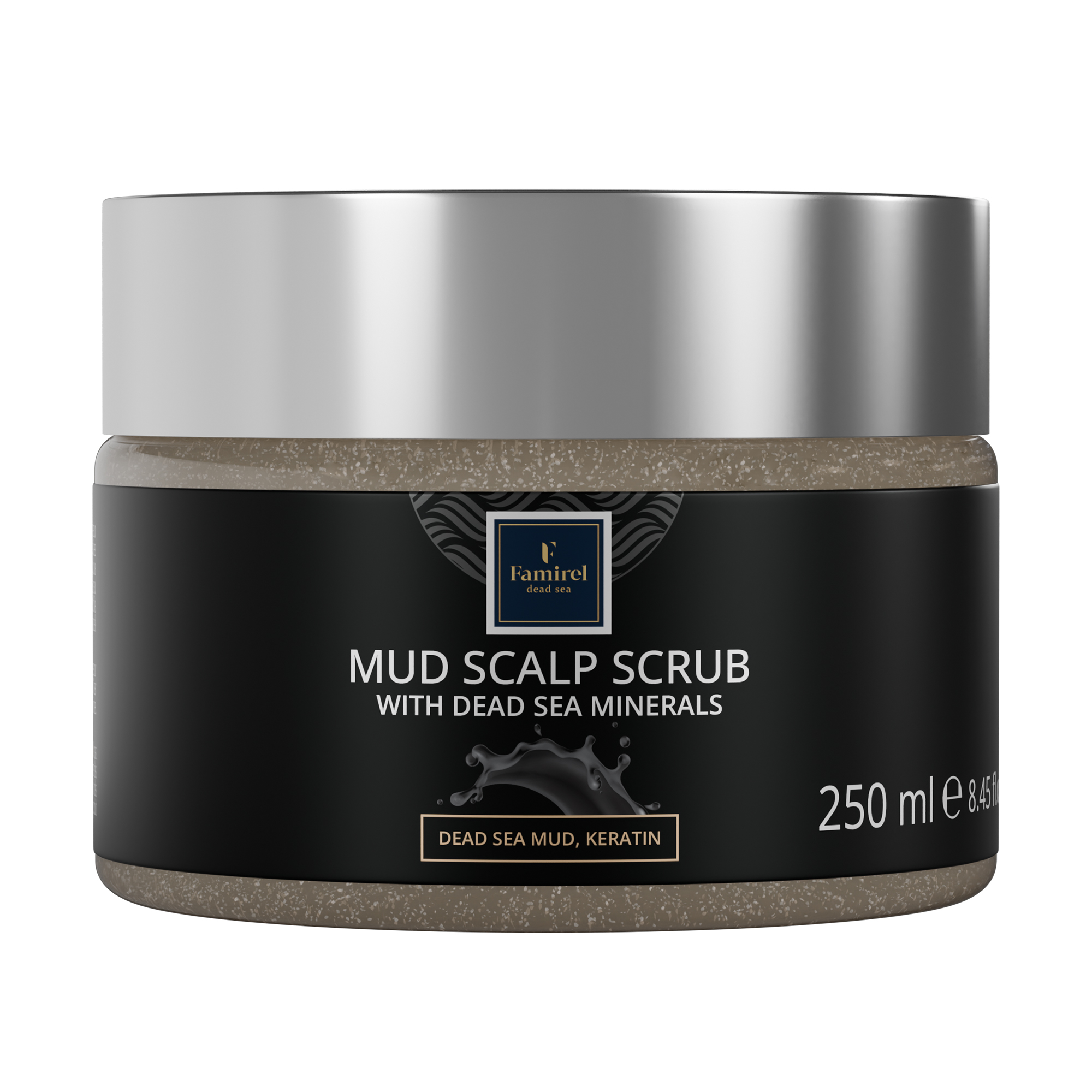 Скраб для шкіри голови Famirel Mud Scalp Scrub з гряззю Мертвого моря, 250 мл