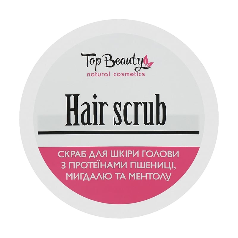 Скраб для шкіри голови Top Beauty Hair Scrab з протеїнами пшениці, мигдалю та ментолу, 250 мл