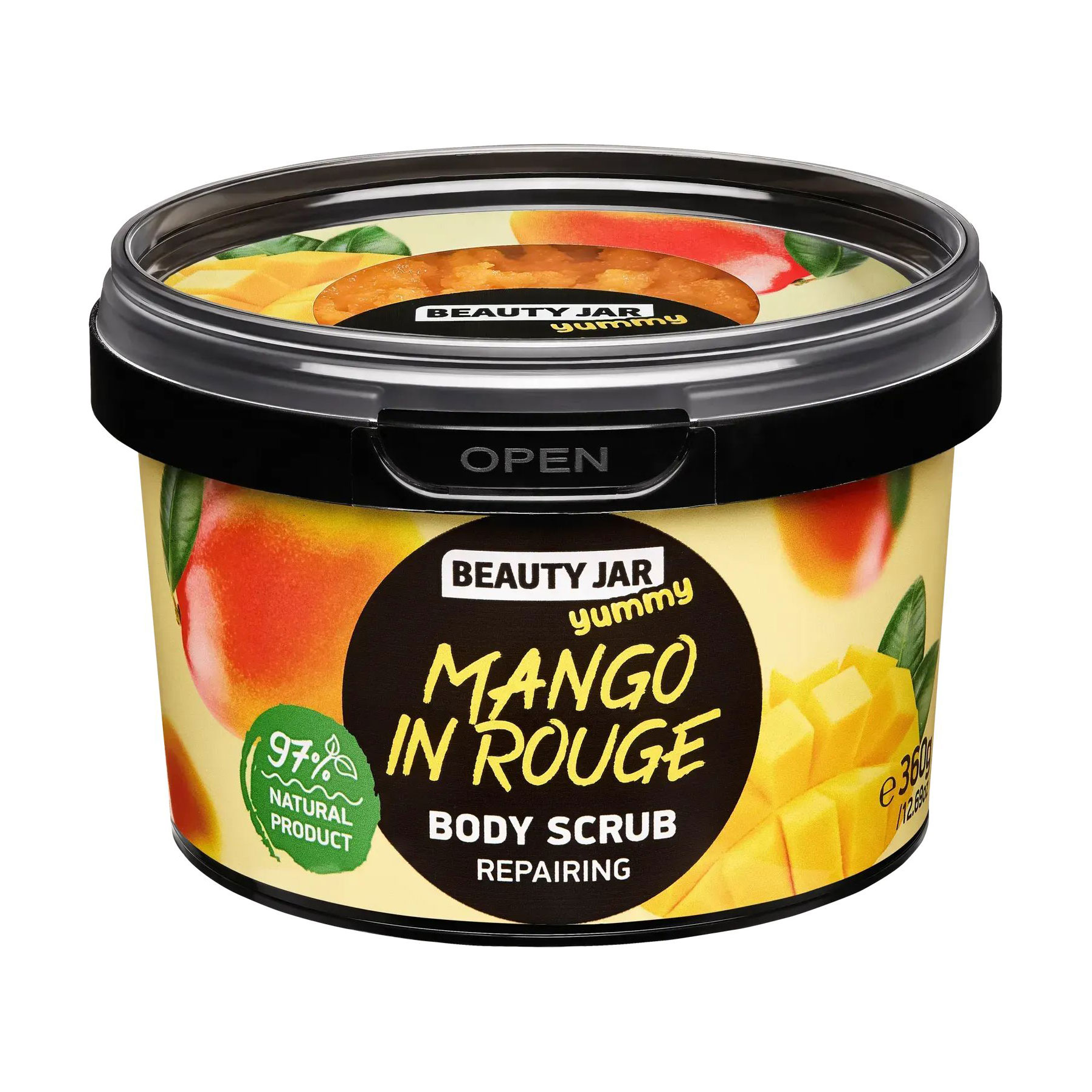 Скраб для тіла Beauty Jar Yummy Mango In Rouge Repairing Body Scrub Рум'янець манго, 360 г