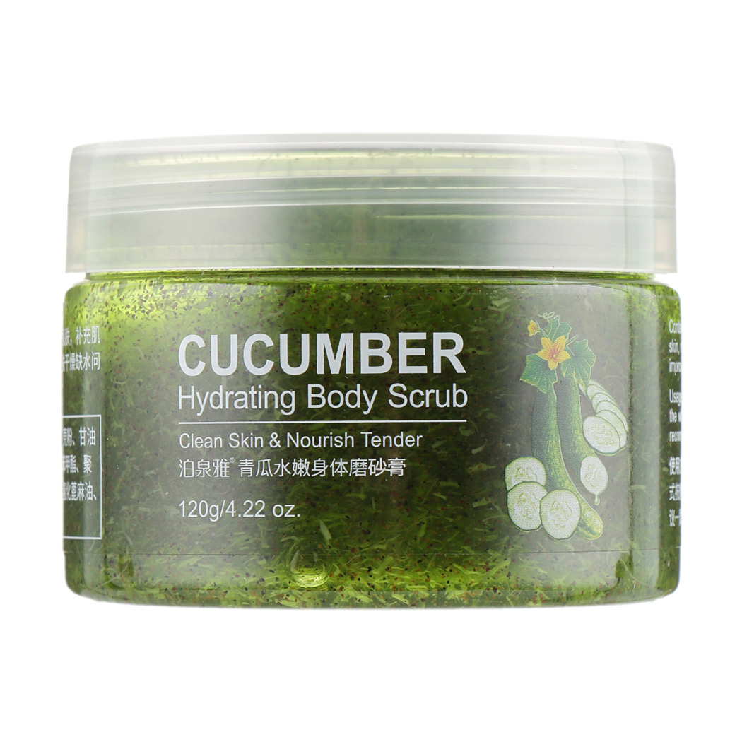 Скраб для тіла Bioaqua Cucumber Hydrating Body Scrub з екстрактом зеленого огірка та волоського горіха, 120 г
