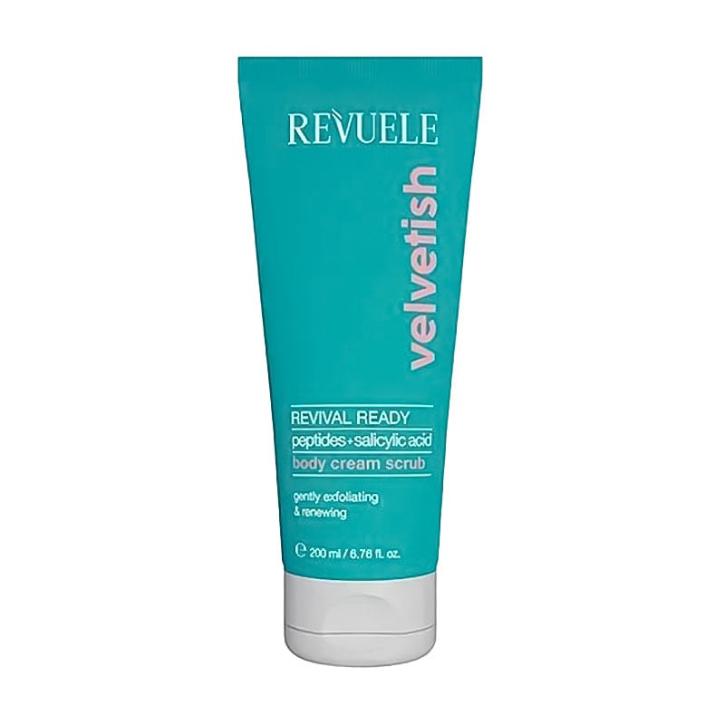 Скраб для тіла Revuele Velvetish Revival Ready Body Cream Scrub з пептидами та саліциловою кислотою, 200 мл