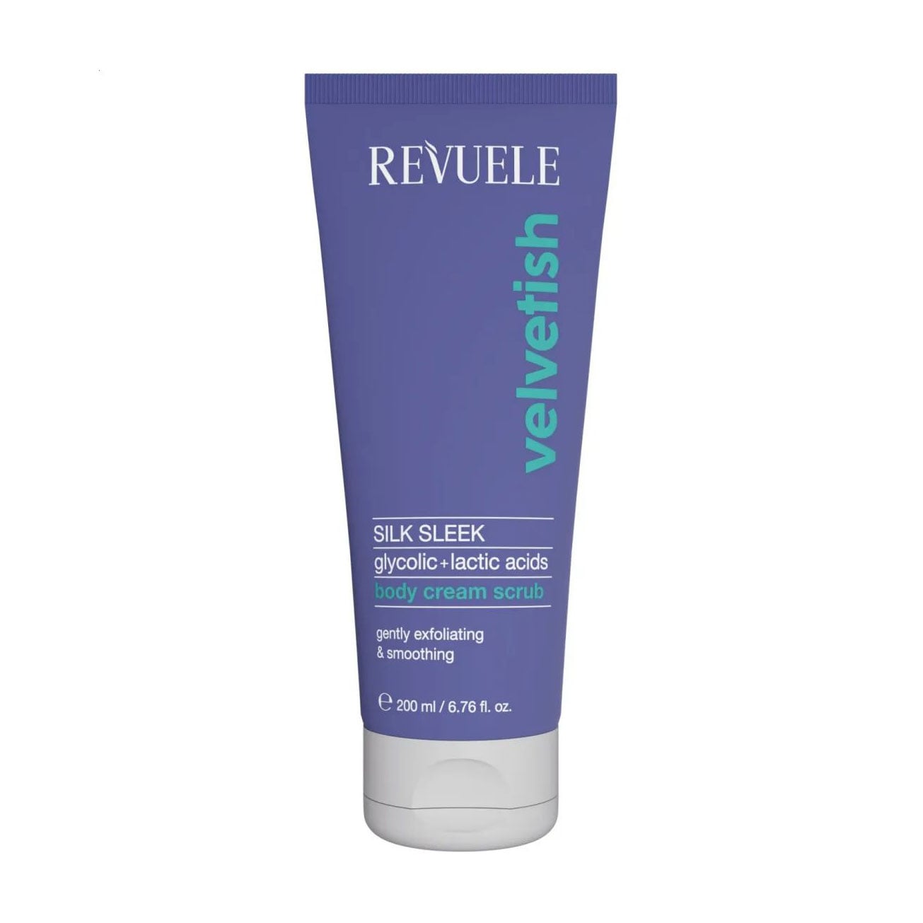 Скраб для тіла Revuele Velvetish Silk Sleek Body Cream Scrub з гліколієвою та молочною кислотами, 200 мл