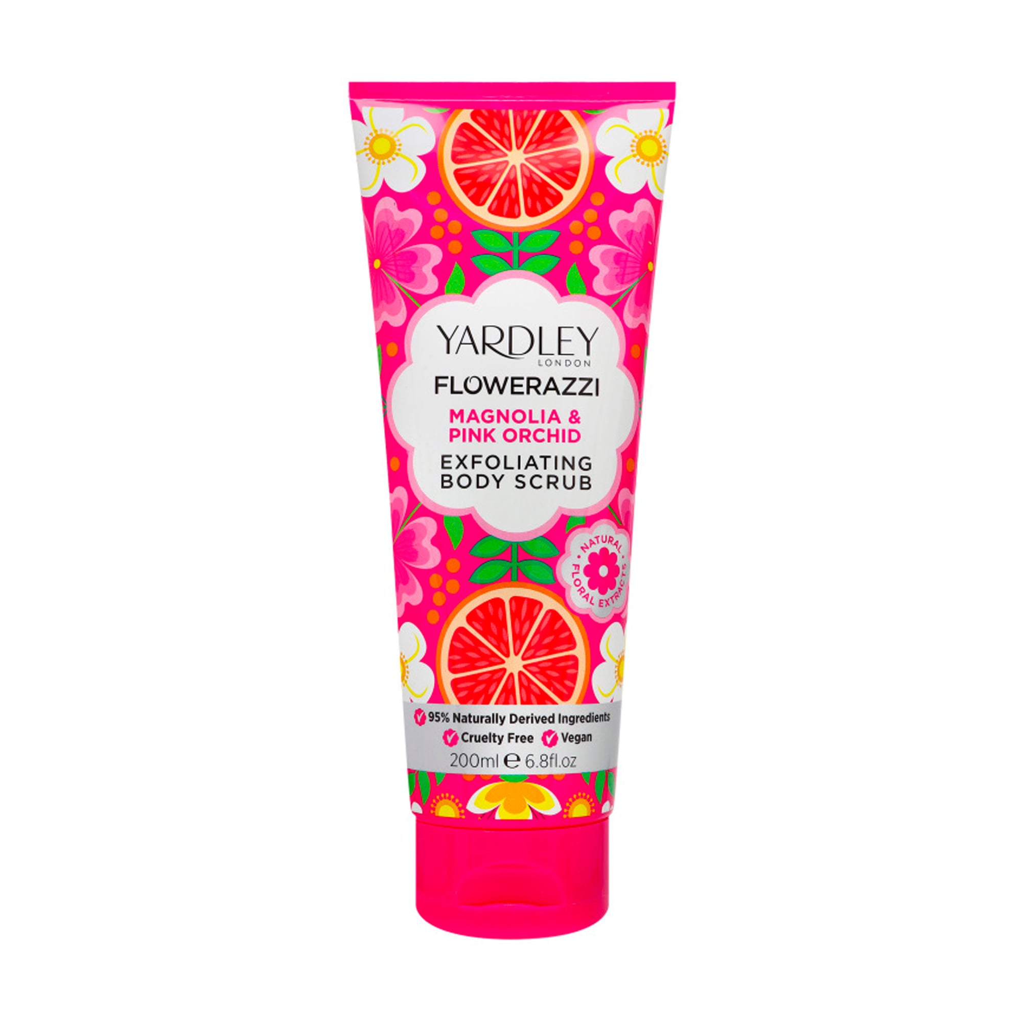 Скраб для тіла Yardley Flowerazzi Magnolia &amp; Pink Orchid Exfoliating Body Scrub, 200 мл