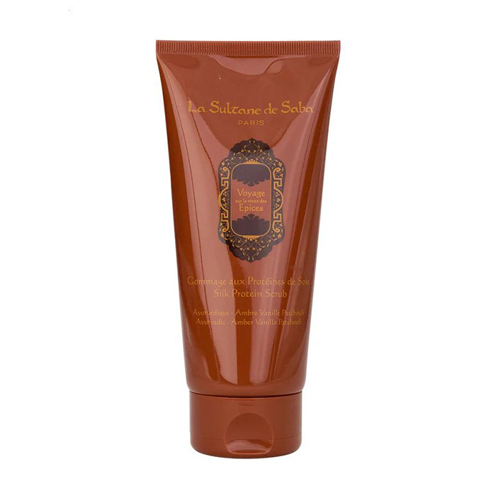 Скраб для тіла з протеїнами шовку La Sultane de Saba Silk Protein Scrub Ayurvedique Амбра, ваніль та пачулі, 200 мл