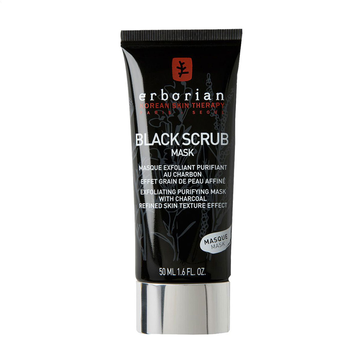 Скраб-маска для обличчя Erborian Black Scrub Mask з деревним вугіллям, 50 мл