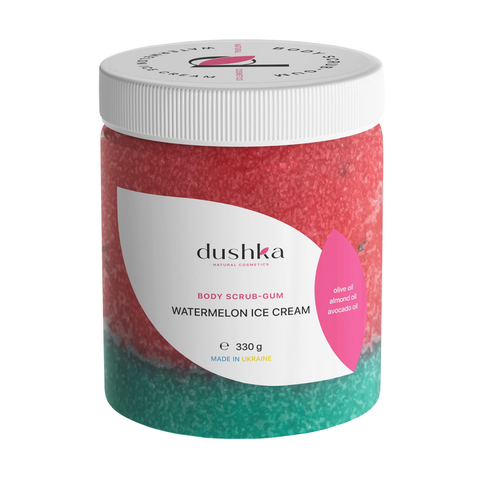 Скраб-жуйка для тіла Dushka Watermelon Ice Cream Body Scrub-Gum, 330 г