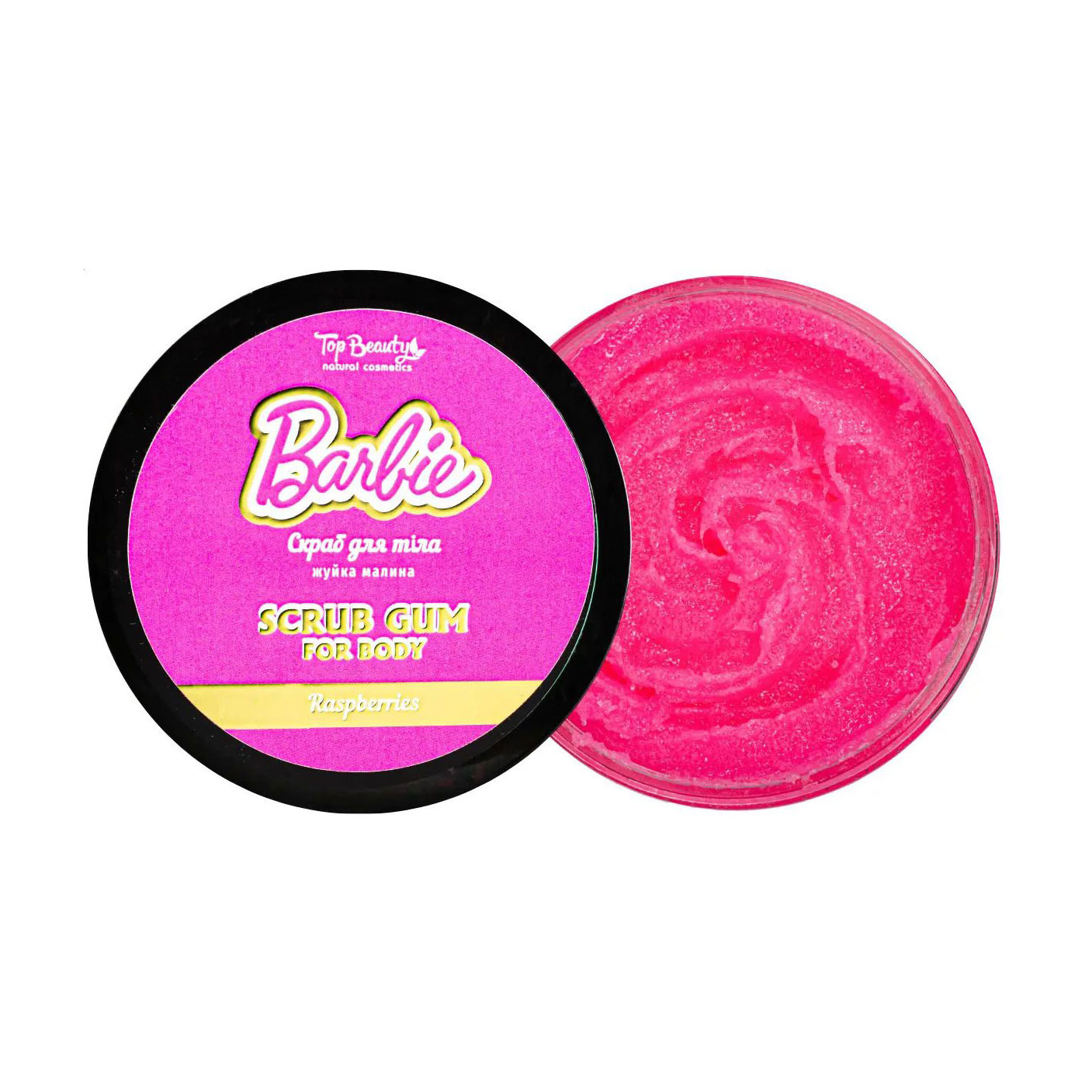 Скраб-жуйка для тіла Top Beauty Barbie Scrub Gum For Body Малина, 250 мл