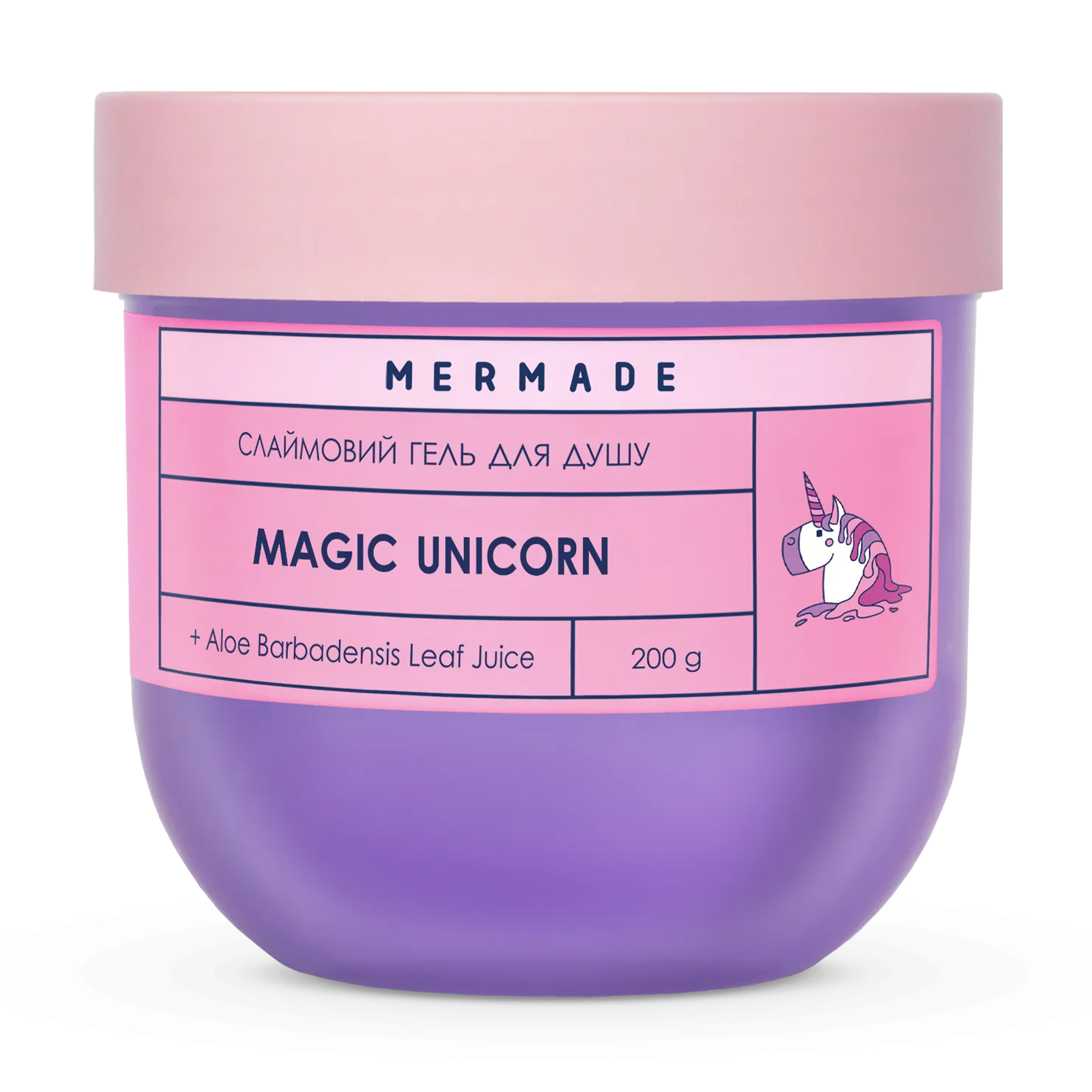 Слаймовий гель для душу MERMADE Magic Unicorn, 200 г