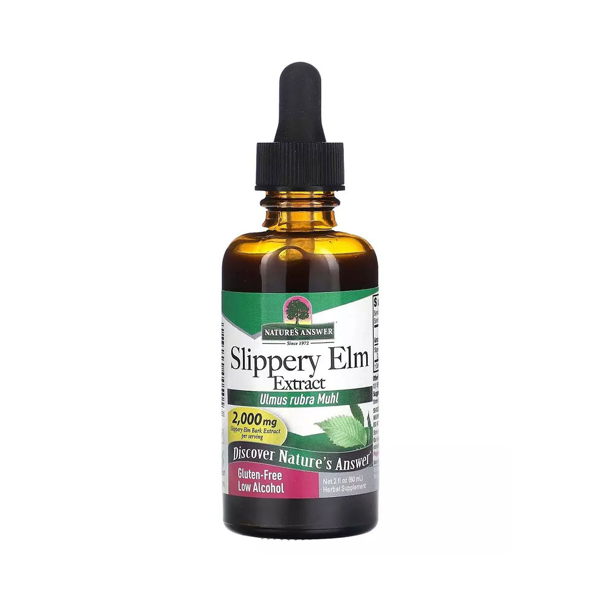 Слизький в'яз Nature's Answer Slippery Elm Extract, 2000 мг, 60 мл