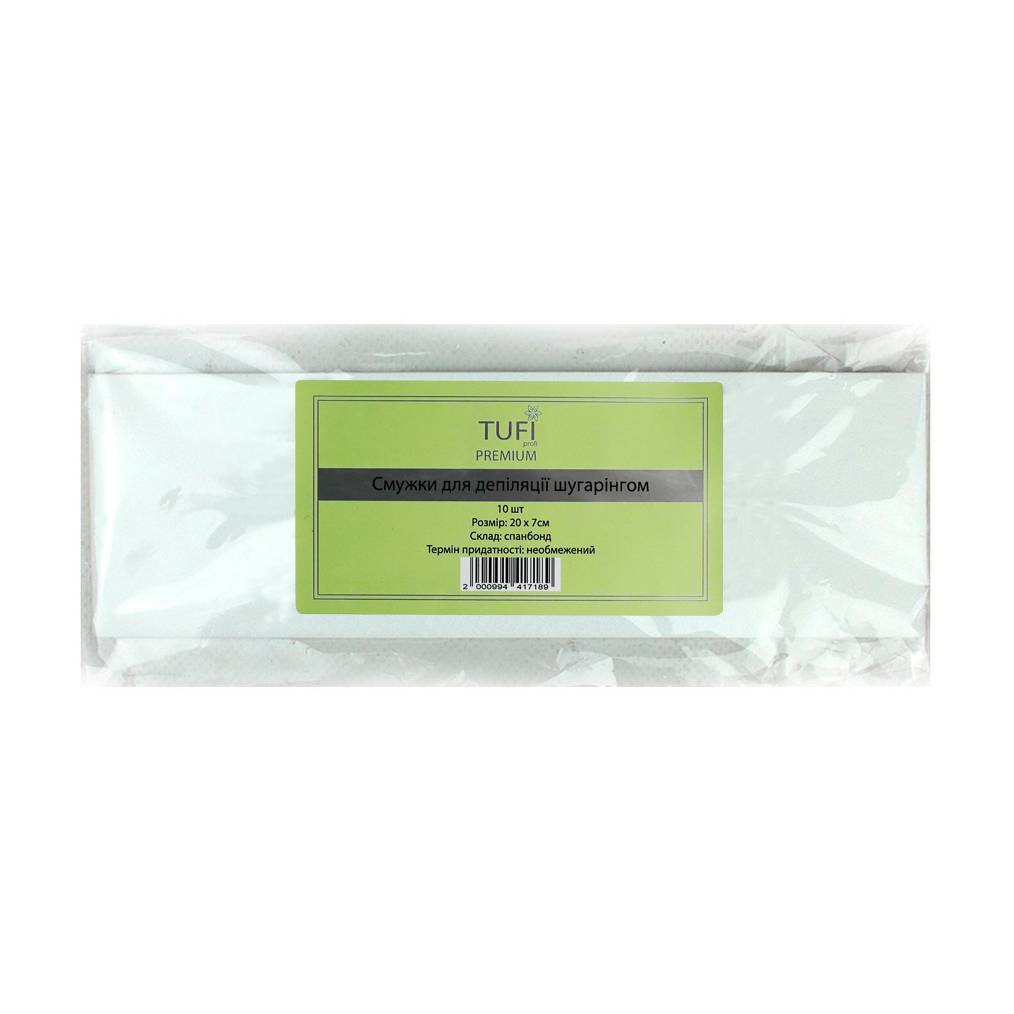 Смужки для депіляції шугарингом Tufi Profi Premium, 20*7 см, 10 шт