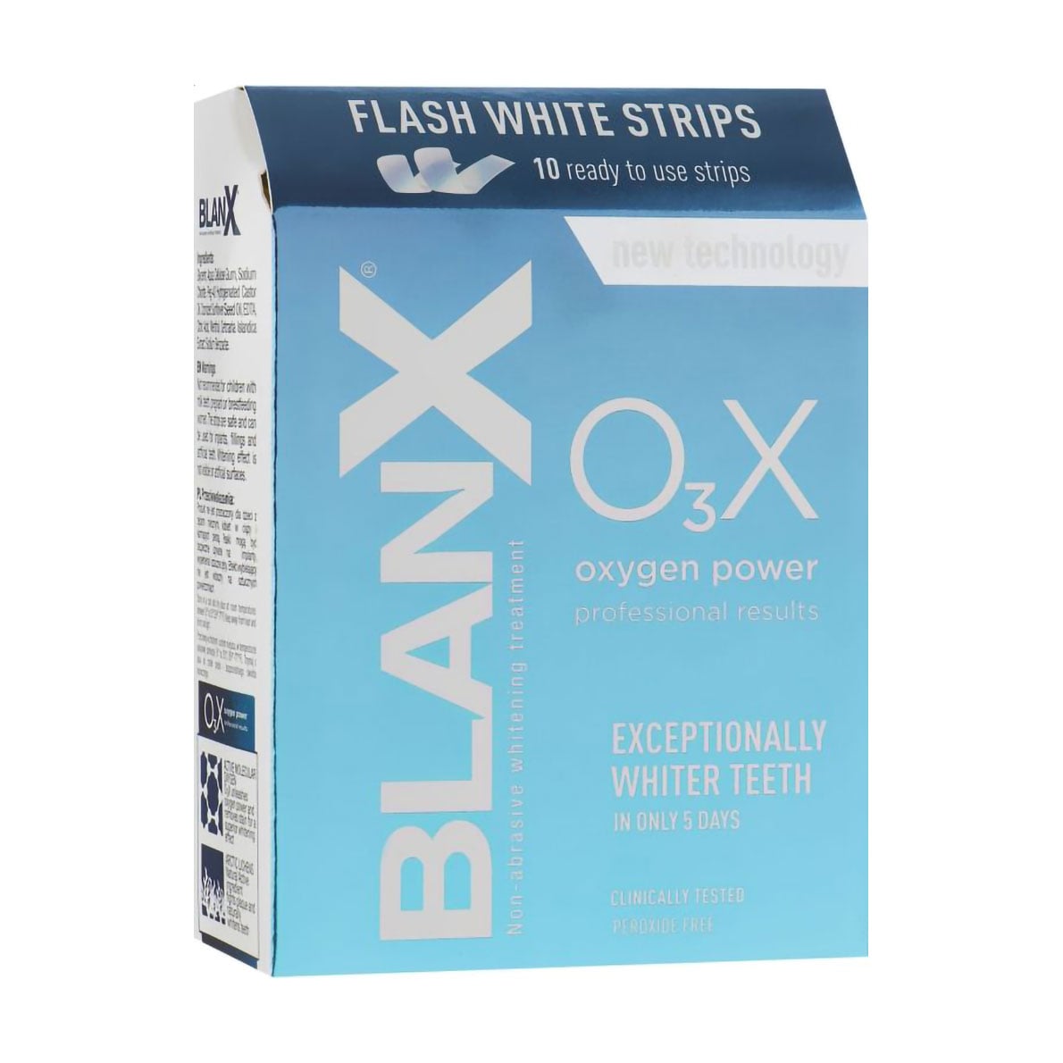 Смужки для відбілювання зубів BlanX O3X Oxygen Power Flash White Strips, 10 шт
