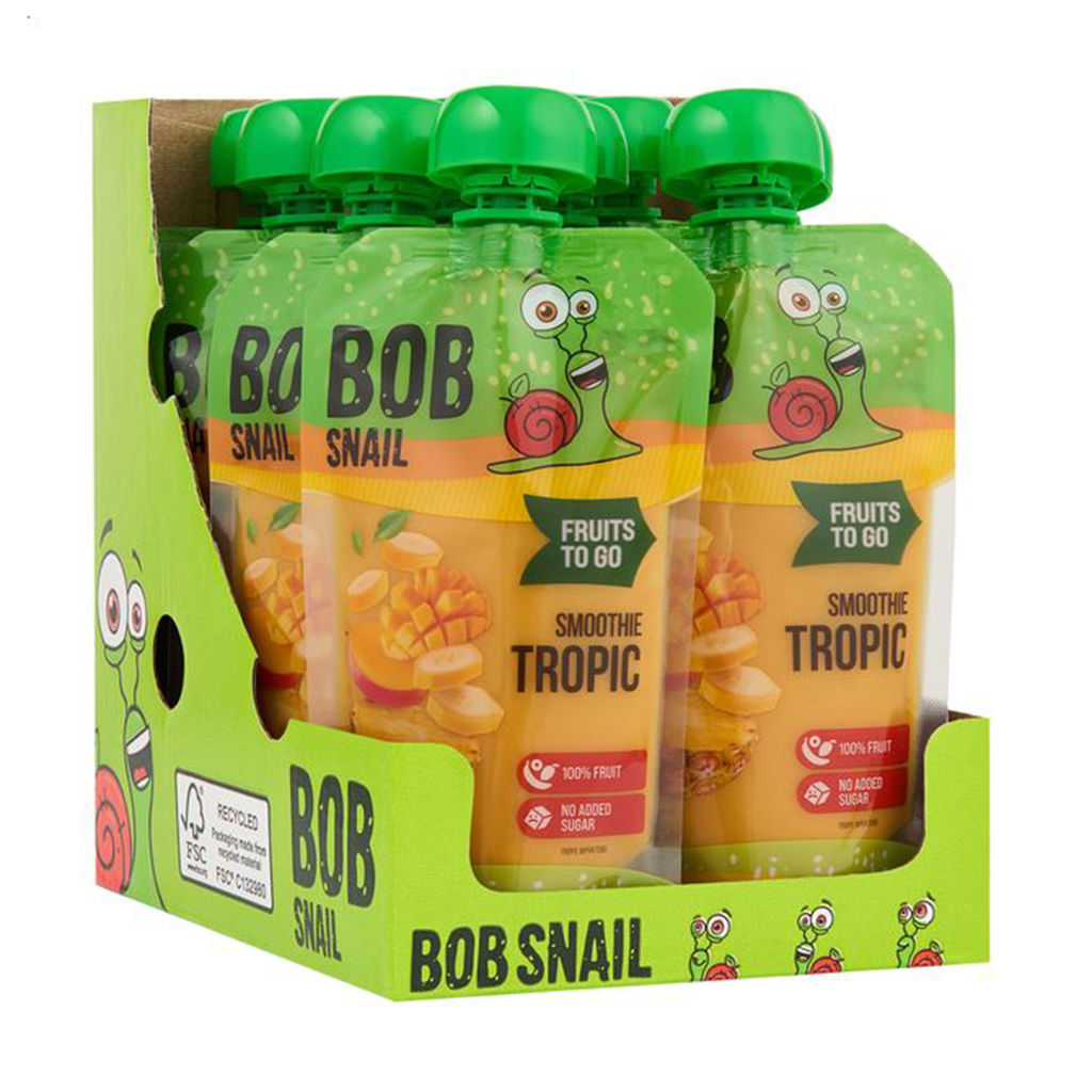 Смузі Bob Snail Банан-ананас-манго, 10*120 г
