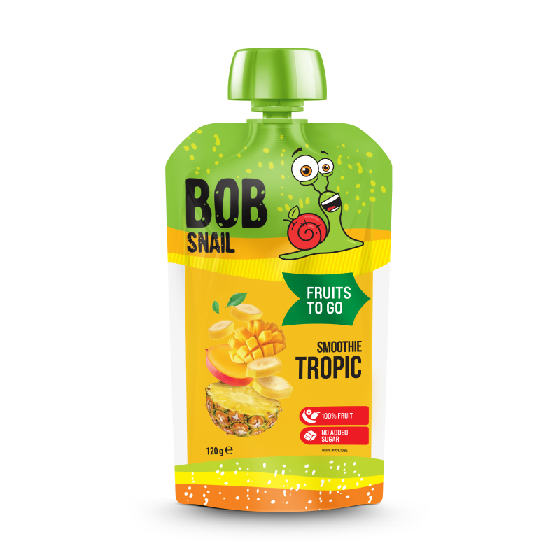 Смузі Bob Snail Банан-ананас-манго, 120 г