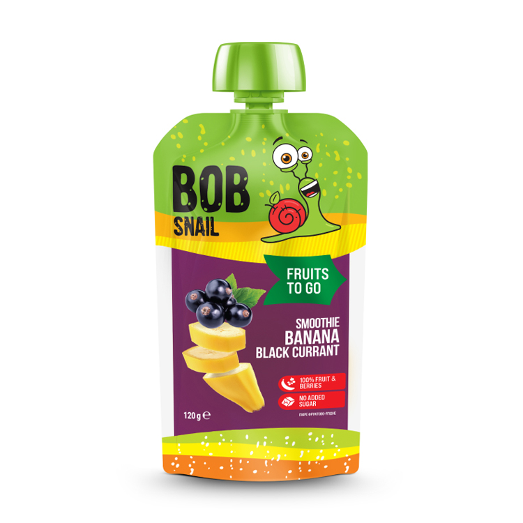 Смузі Bob Snail Банан-чорна смородина, 120 г