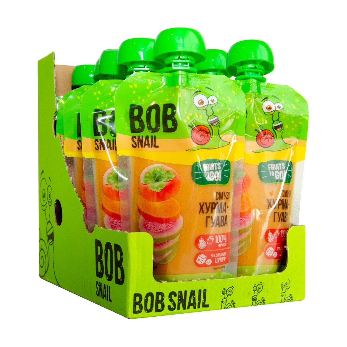 Смузі Bob Snail Хурма-рожева гуава, 10*120 г