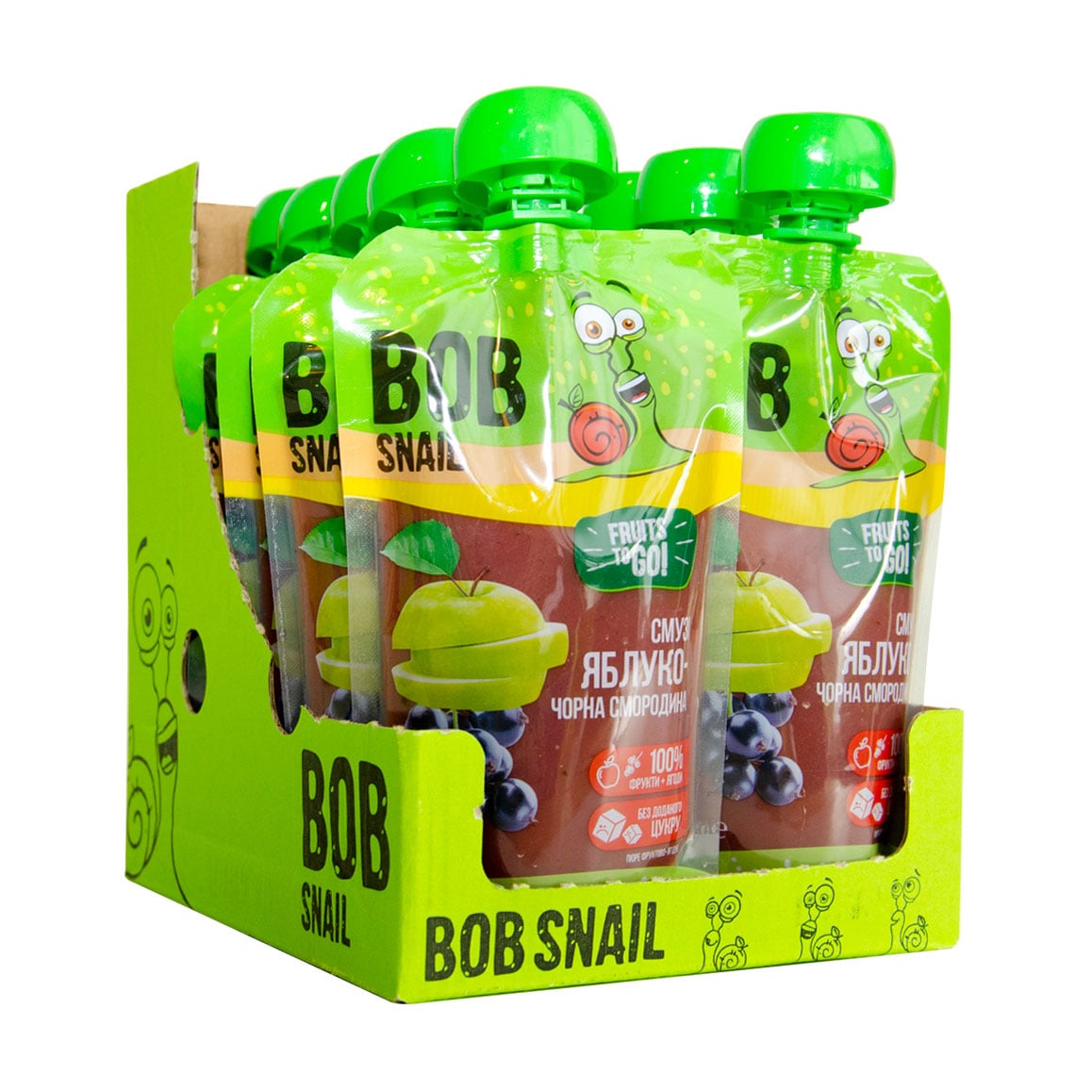 Смузі Bob Snail Яблуко-чорна смородина, 10*120 г