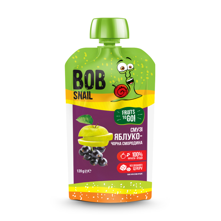 Смузі Bob Snail Яблуко-чорна смородина, 120 г