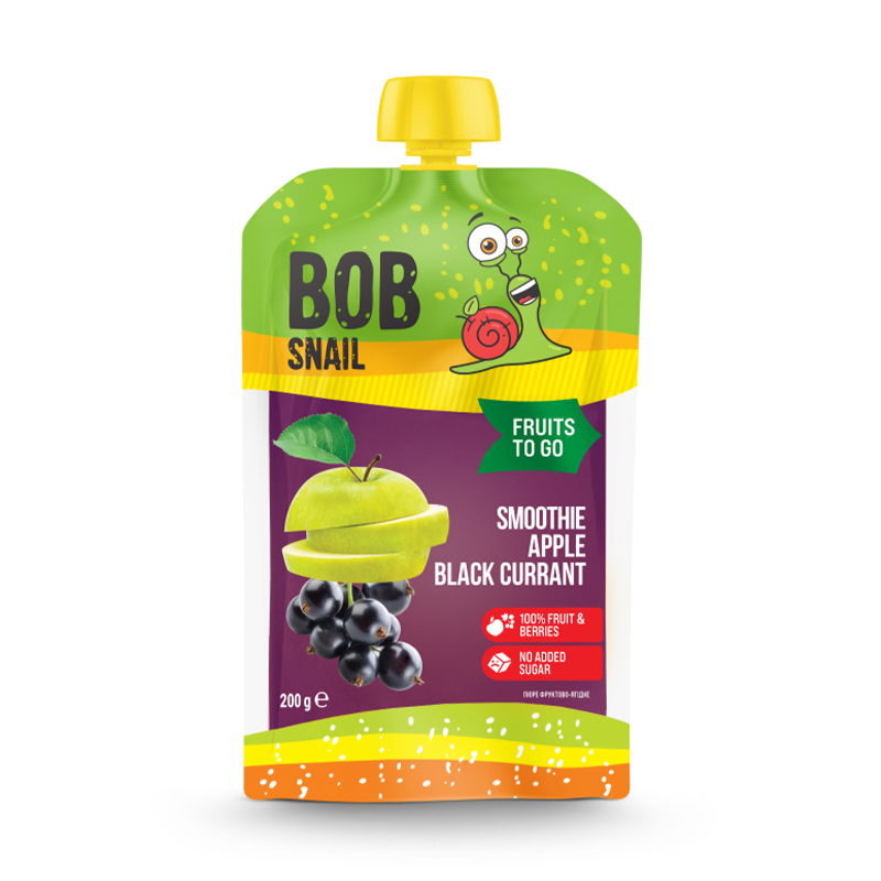 Смузі Bob Snail Яблуко-Чорна Смородина, 200 г