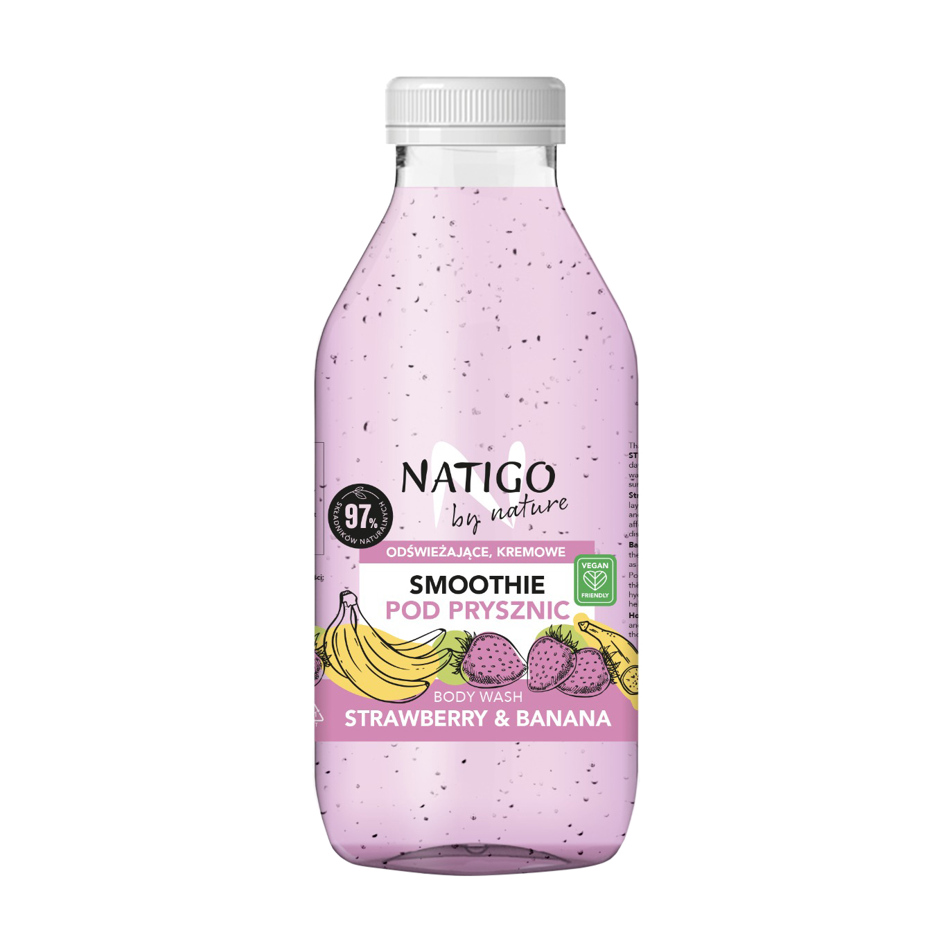 Смузі для душу Natigo by Nature з полуницею та бананом, 400 мл