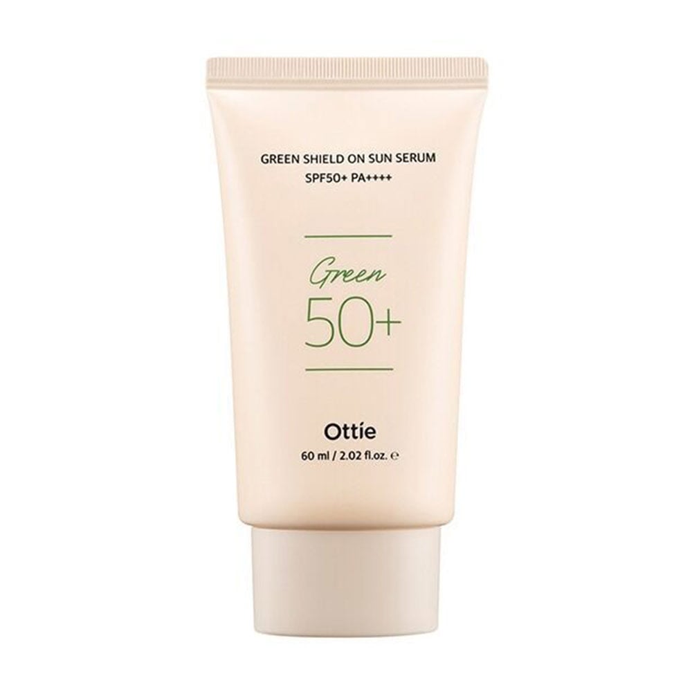 Сонцезахисна сироватка для чутливої шкіри обличчя Ottie Green Shield On Sun Serum SPF 50+ PA++++, 60 мл