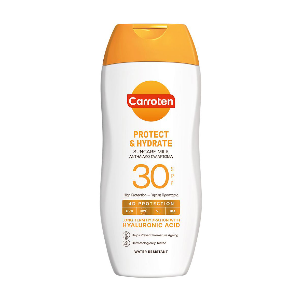 Сонцезахисне молочко для обличчя та тіла Carroten Protect &amp; Hydrate Suncare Milk, SPF 30, 200 мл