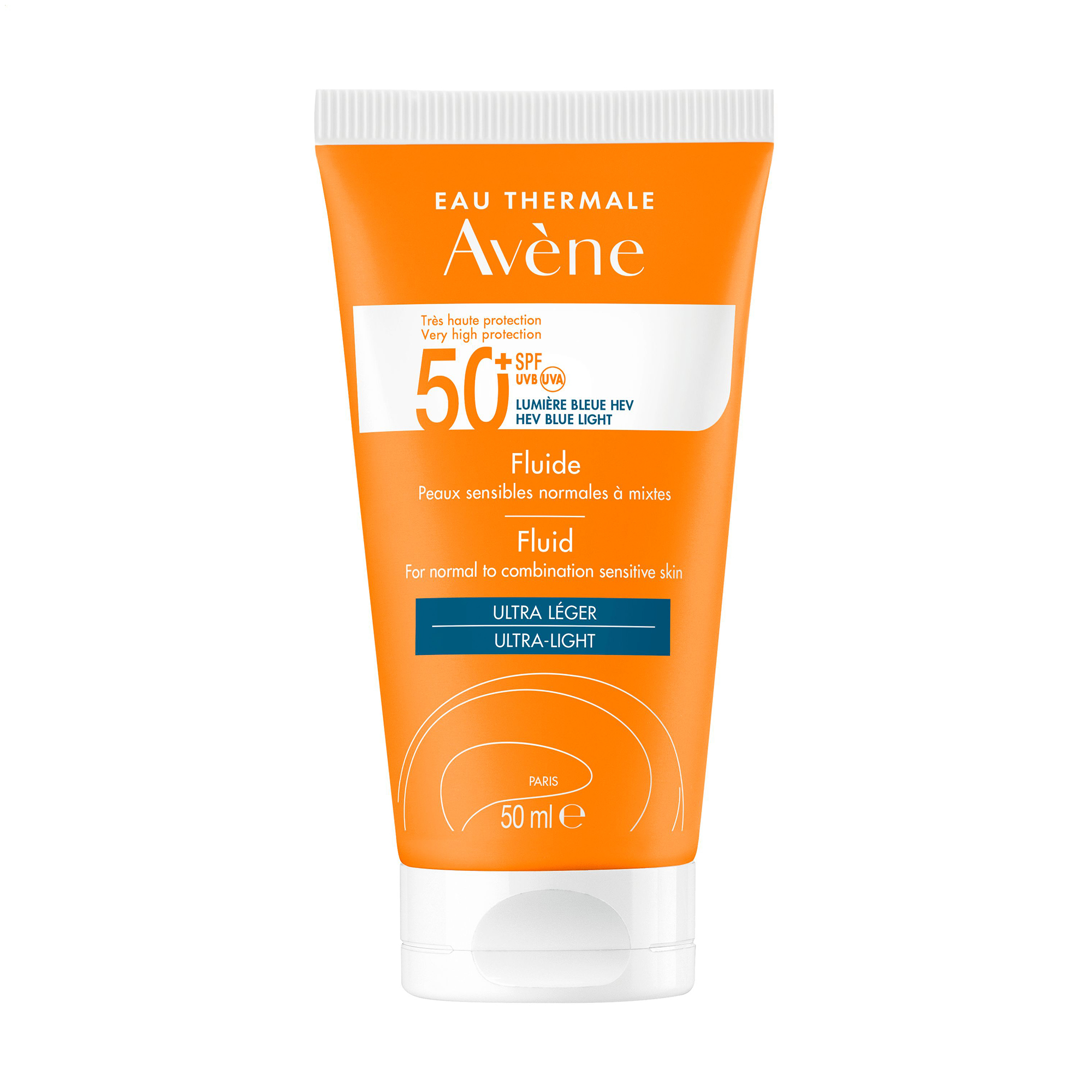 Сонцезахисний флюїд для обличчя Avene Eau Thermale Sun Care Fluid SPF 50, 50 мл