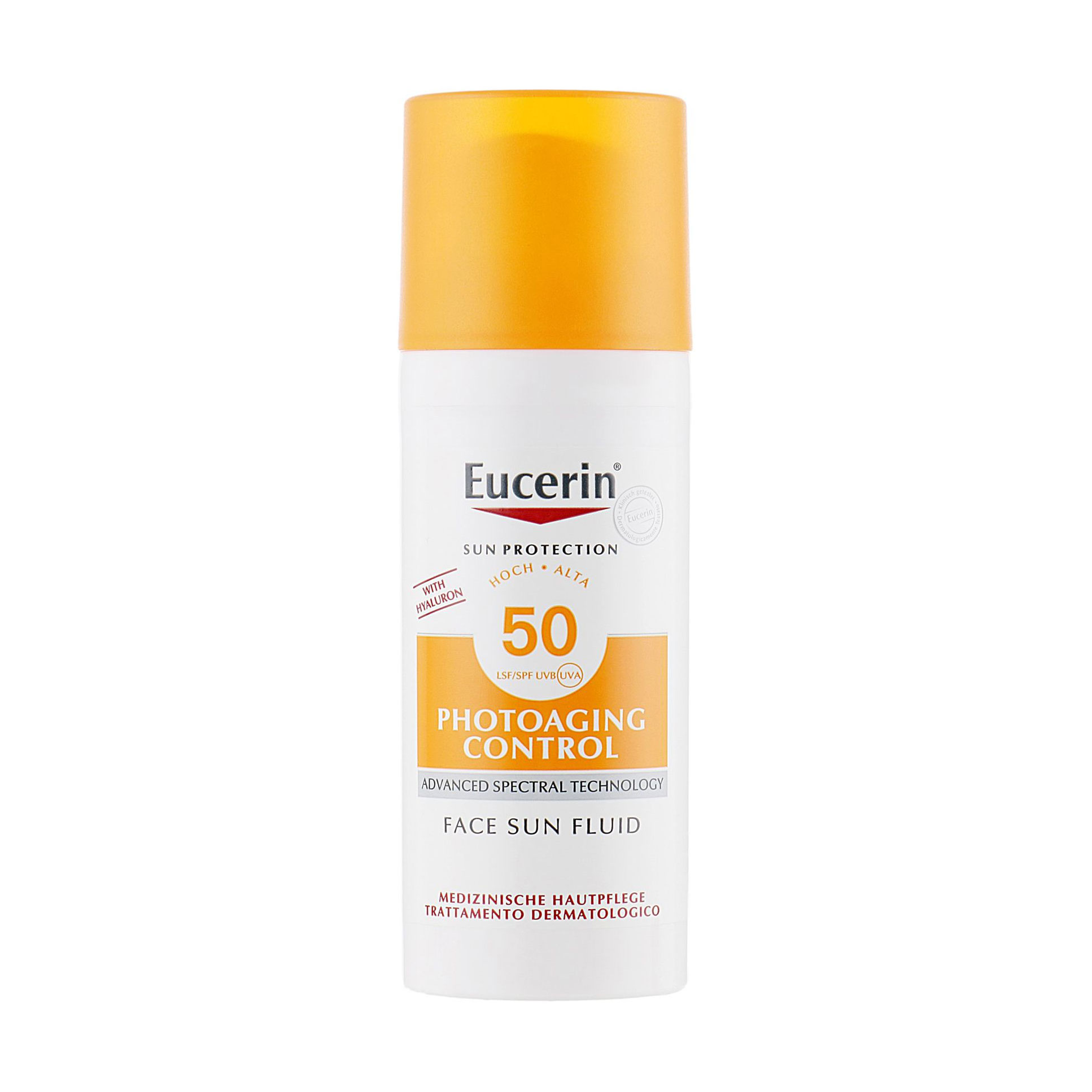 Сонцезахисний флюїд для обличчя Eucerin Sun Fluid Anti-Age SPF 50 антивіковий, 50 мл