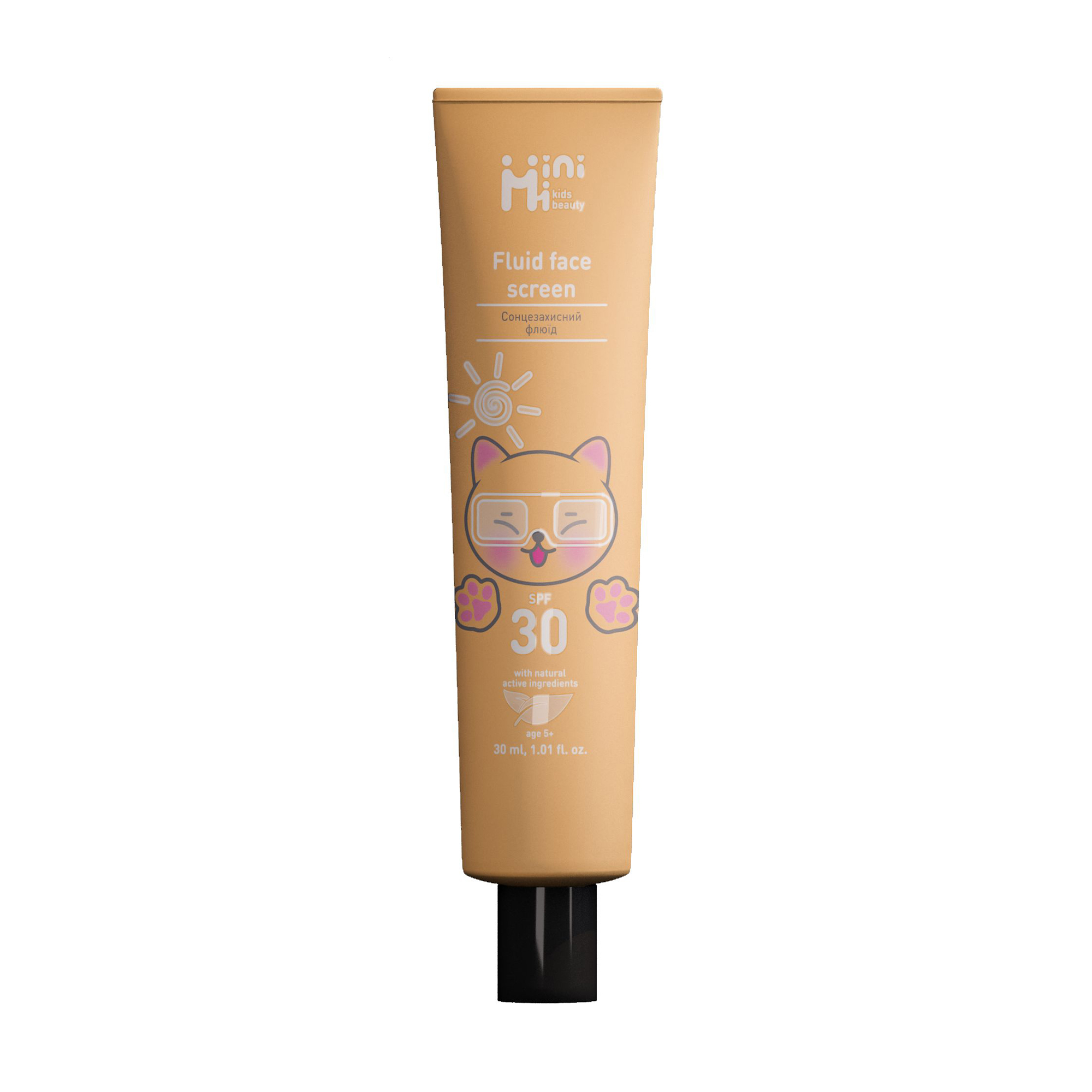 Сонцезахисний флюїд для обличчя MiniMi Kids Beauty Fluid Face Screen SPF 30 від 5 років, 30 мл