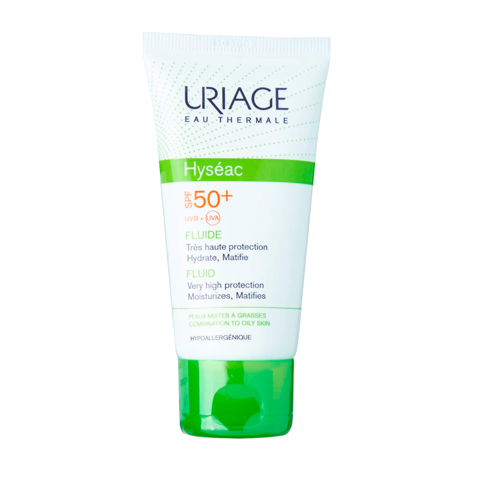 Сонцезахисний флюїд для обличчя UUriage Hyseac SPF 50+ Fluid для жирної та комбінованої шкіри, 50 мл