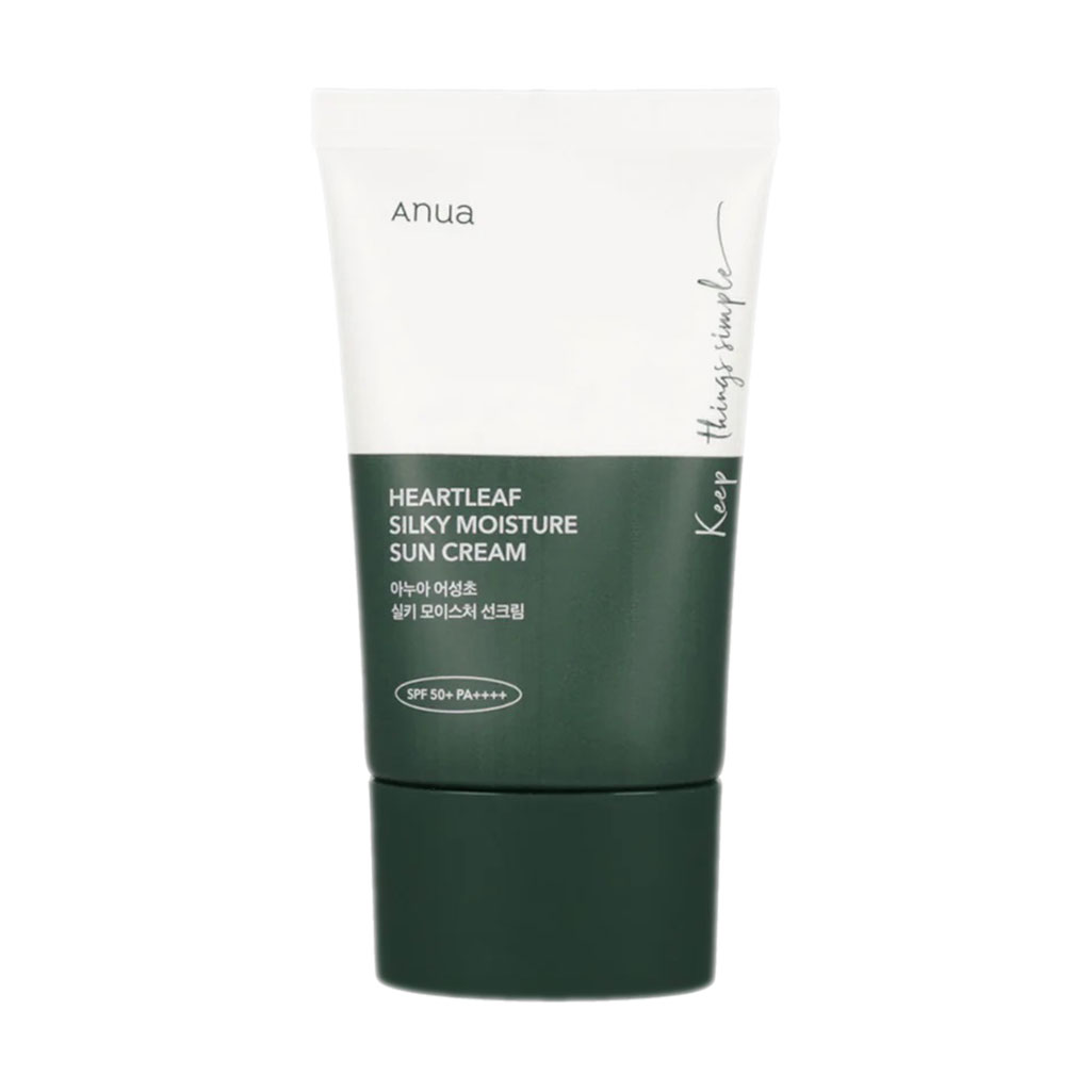 Сонцезахисний крем для обличчя Anua Heartleaf Silky Moisture Sun Cream SPF 50+ PA++++, 50 мл