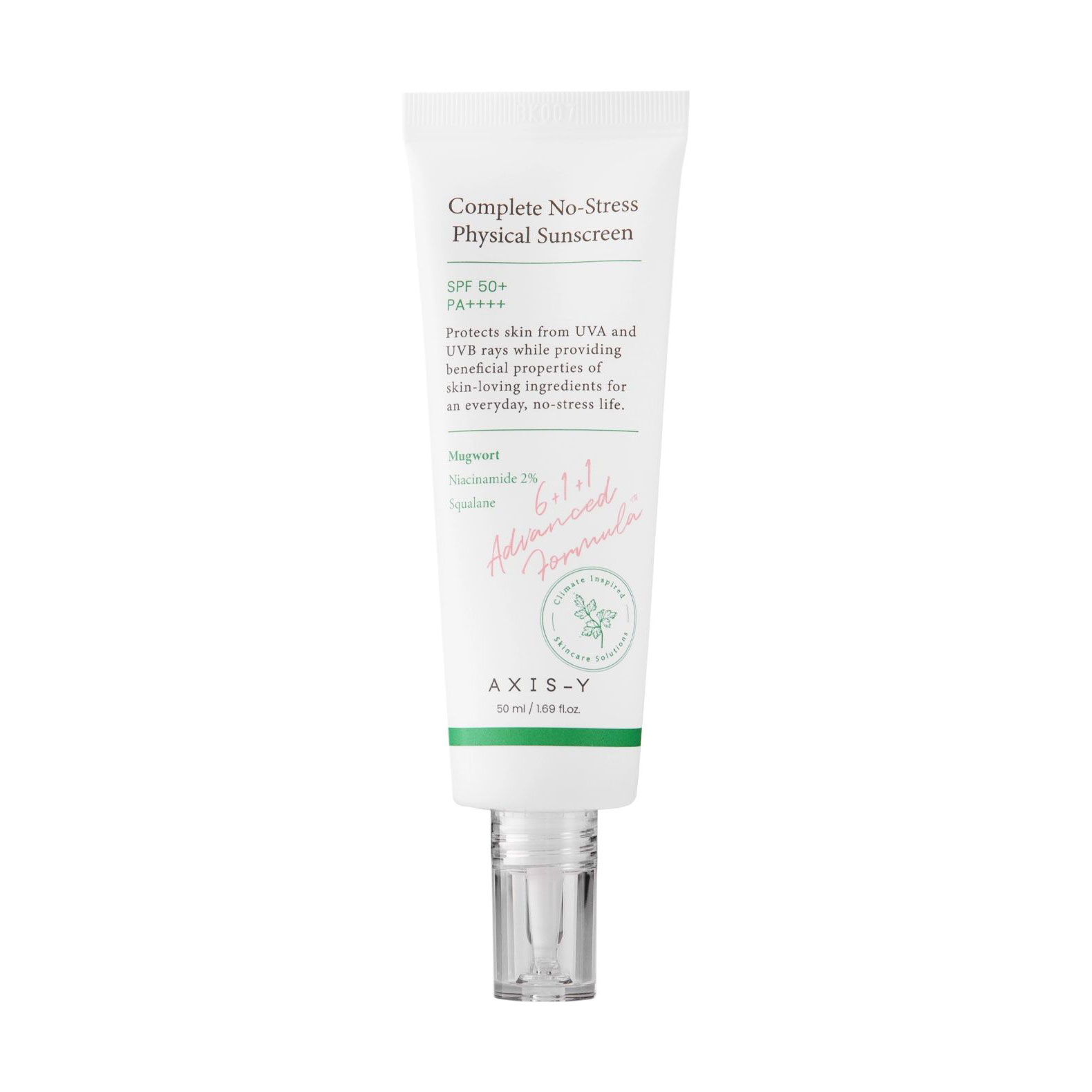 Сонцезахисний крем для обличчя Axis-Y Complete No-Stress Physical Sunscreen SPF 50+ PA++++, 50 мл