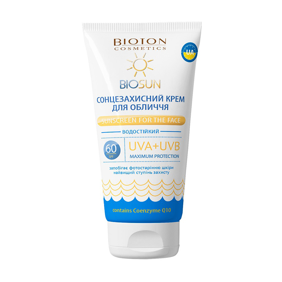 Сонцезахисний крем для обличчя Bioton Cosmetics BioSun, SPF 60, 50 мл