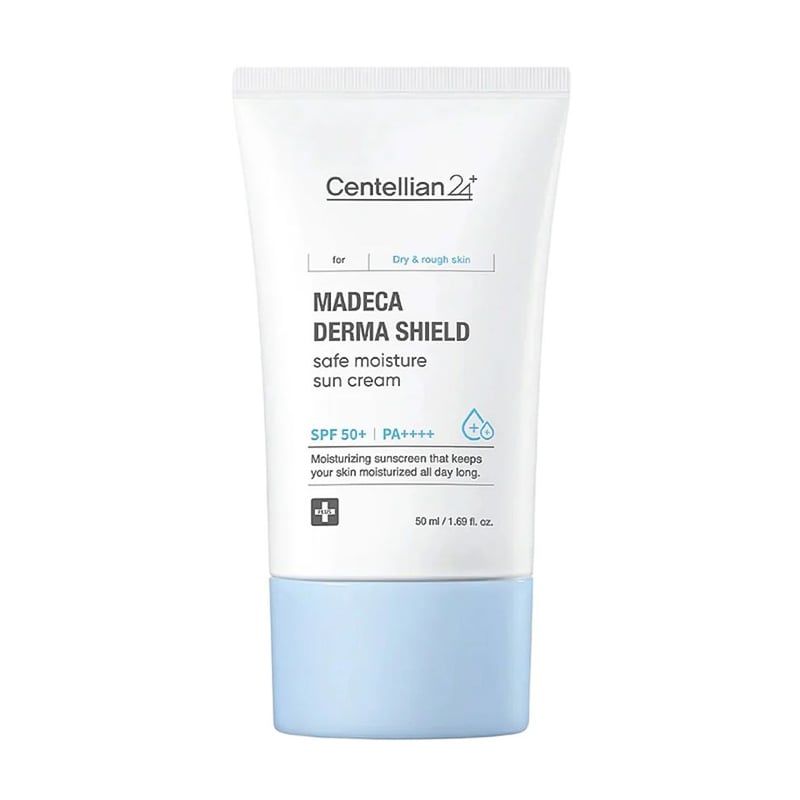 Сонцезахисний крем для обличчя Centellian24 Madeca Derma Shield Safe Moisture Sun Cream, SPF 50+ PA++++, для сухої та шорсткої шкіри, 50 мл